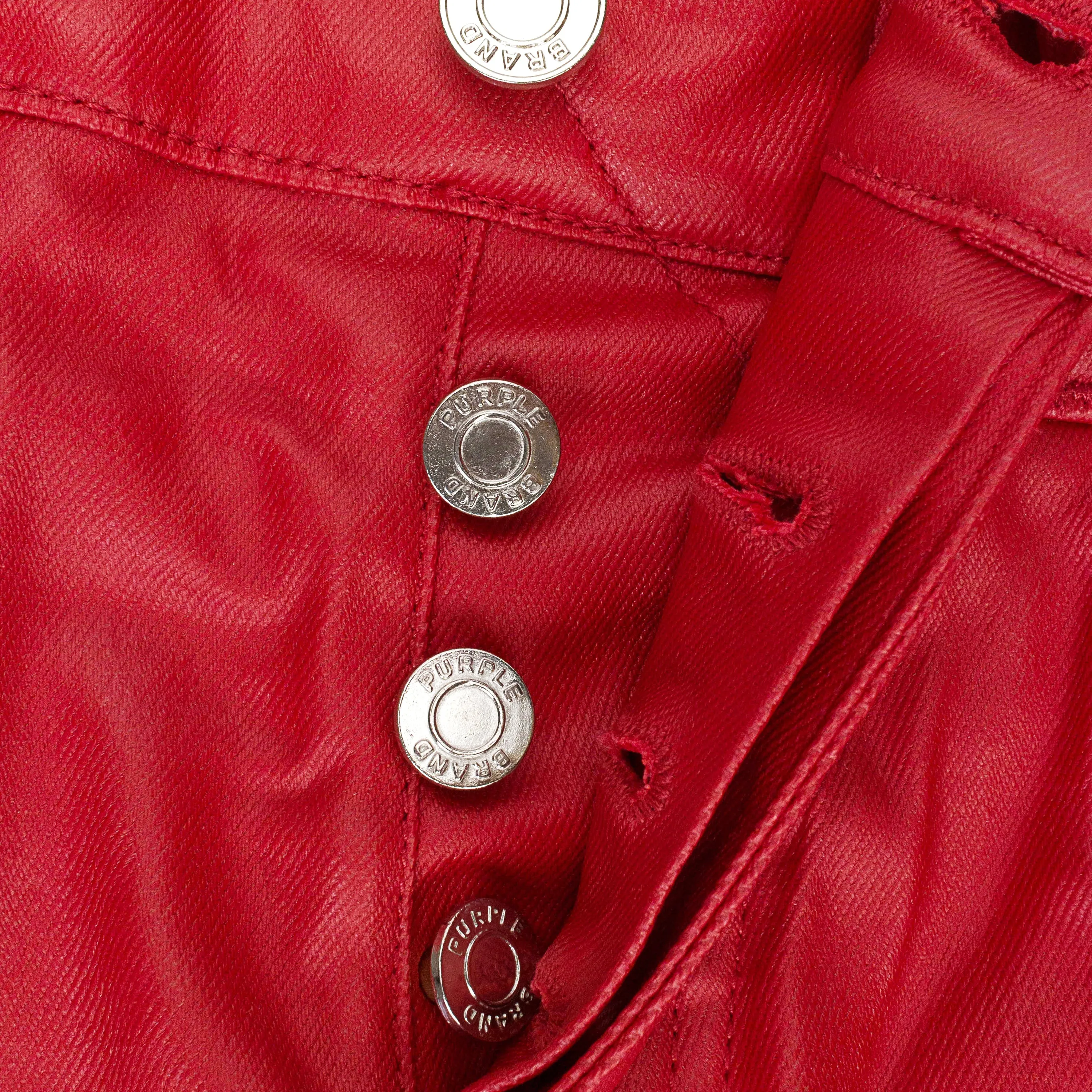 PATENT FILM CARGO FLARE ROTE SCHMALE JEANS
