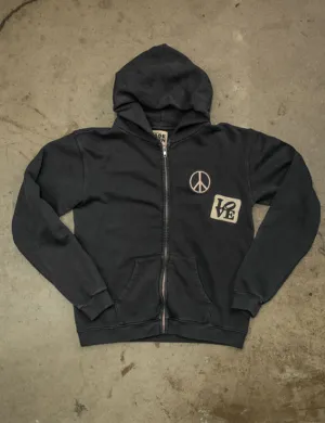 Peace Now Zip Fleece, Kleidung in Kohlepigment_madeworn