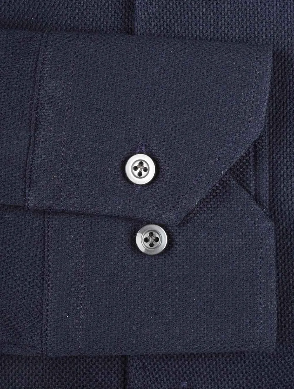 Pique Jersey Hemd Marineblau