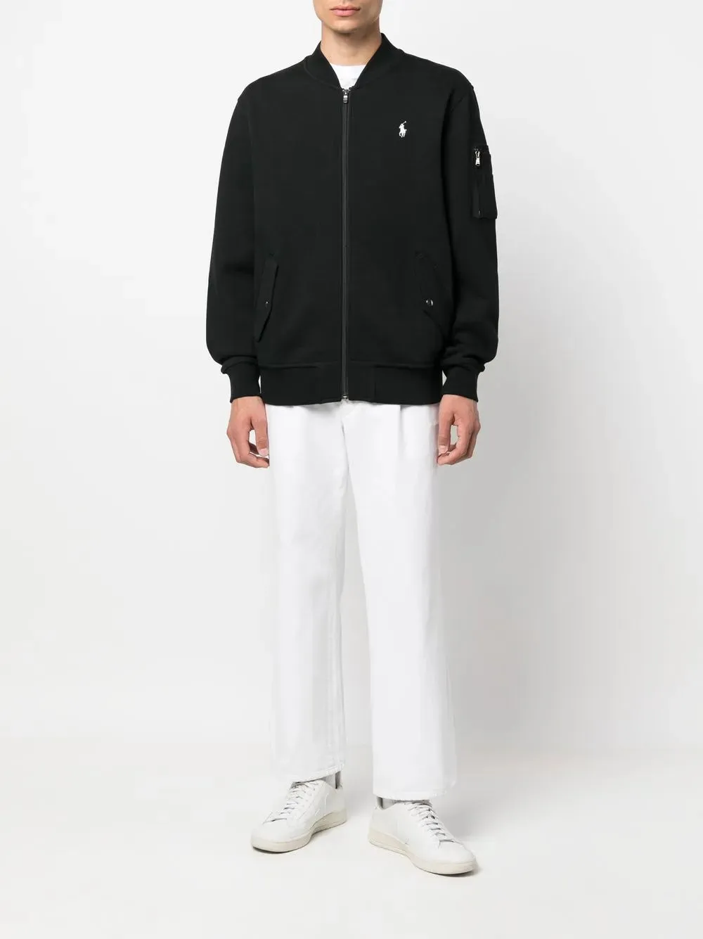 POLO RALPH LAUREN - Herren Langarm-Doppelstrick-Technologie-Bomberjacke mit vollem Reißverschluss Kleidung_polo-ralph-laure