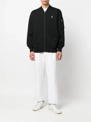 POLO RALPH LAUREN - Herren Langarm-Doppelstrick-Technologie-Bomberjacke mit vollem Reißverschluss Kleidung_polo-ralph-laure