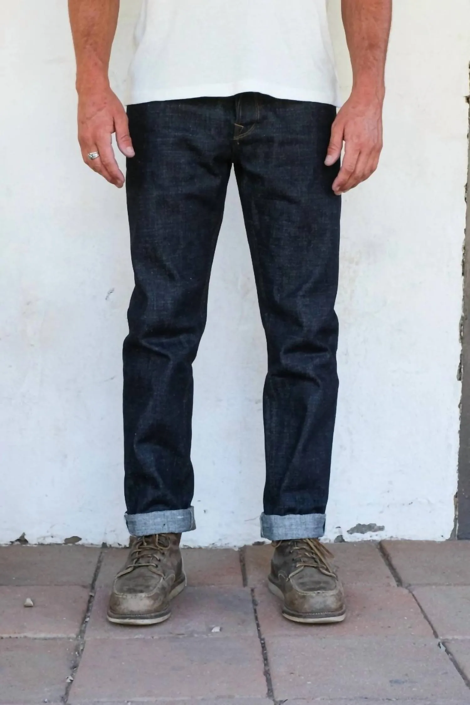 Portola Classic Taper 17Oz Jeans In Blauem Slub