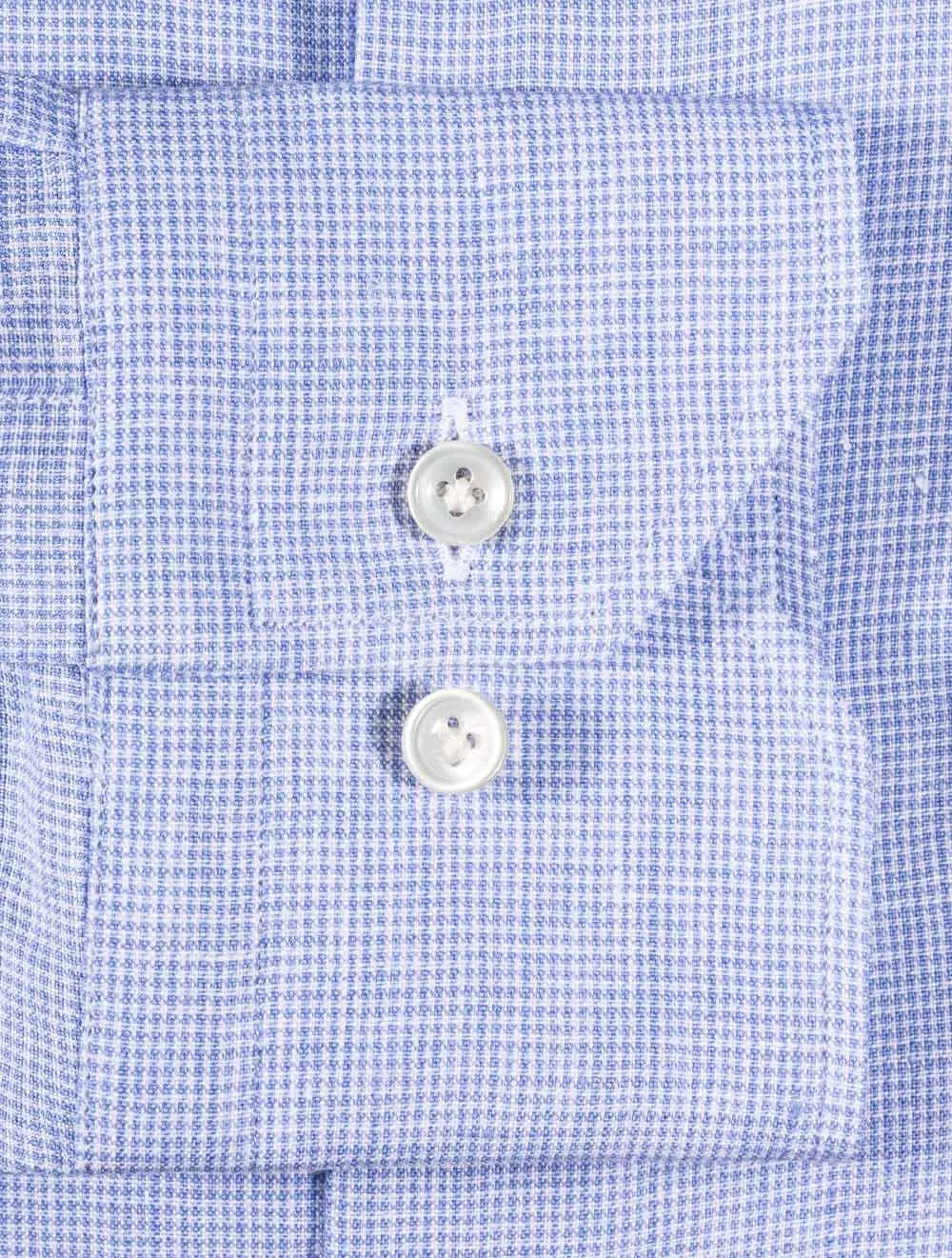Purus Houndstooth Classic Fit Hemd Blau