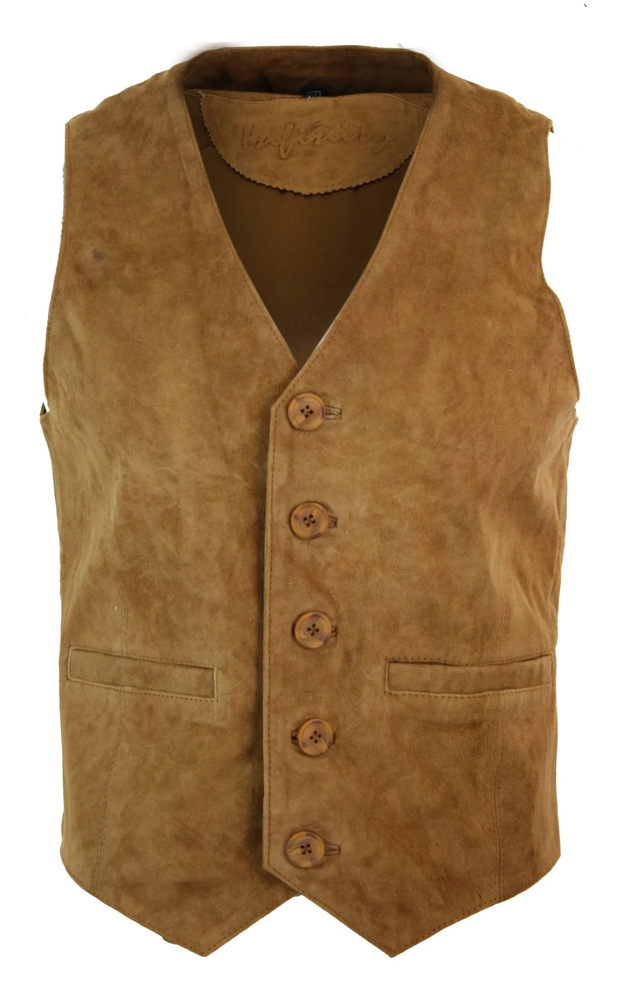Echtes Wildleder Vintage-Weste Gilet