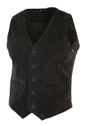 Echtes Wildleder Vintage-Weste Gilet