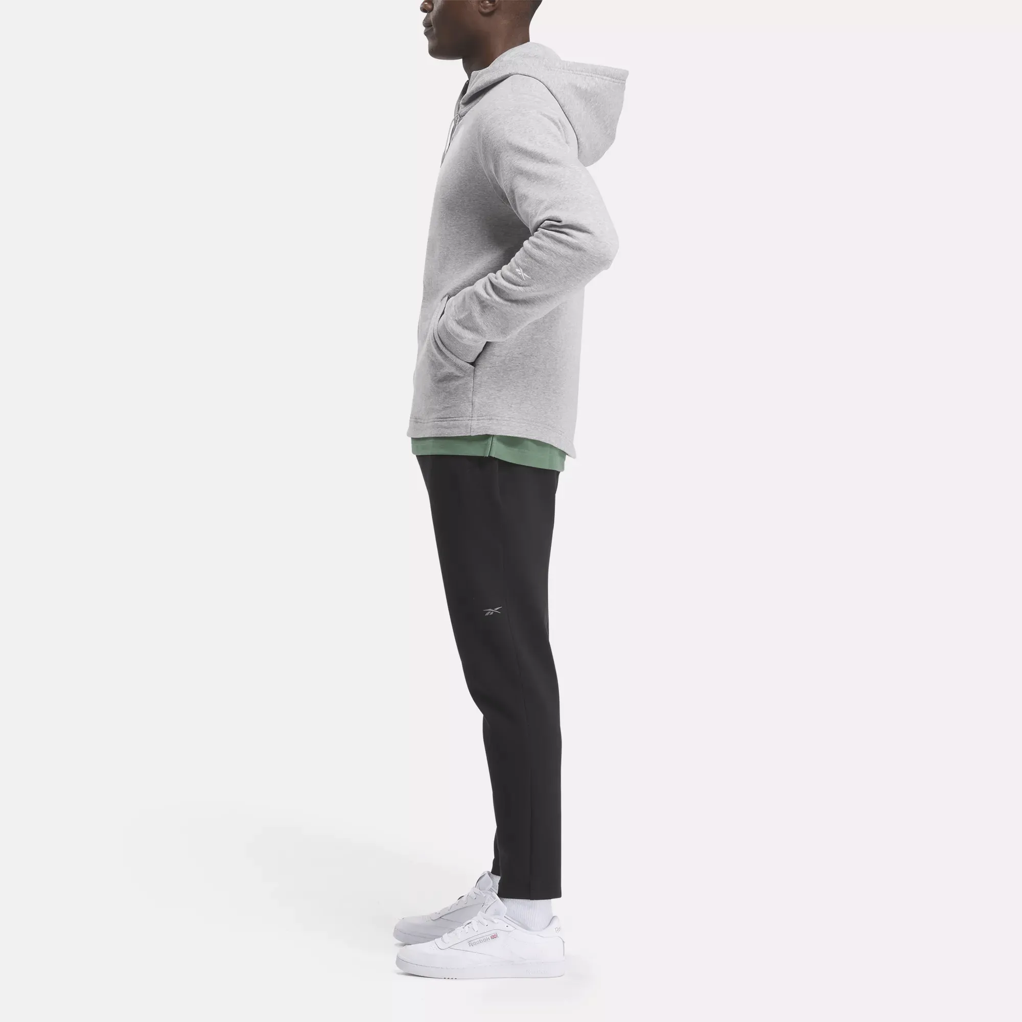 Reebok Bekleidung Herren Active Collective DreamBlend Full-Zip Kapuzenpullover