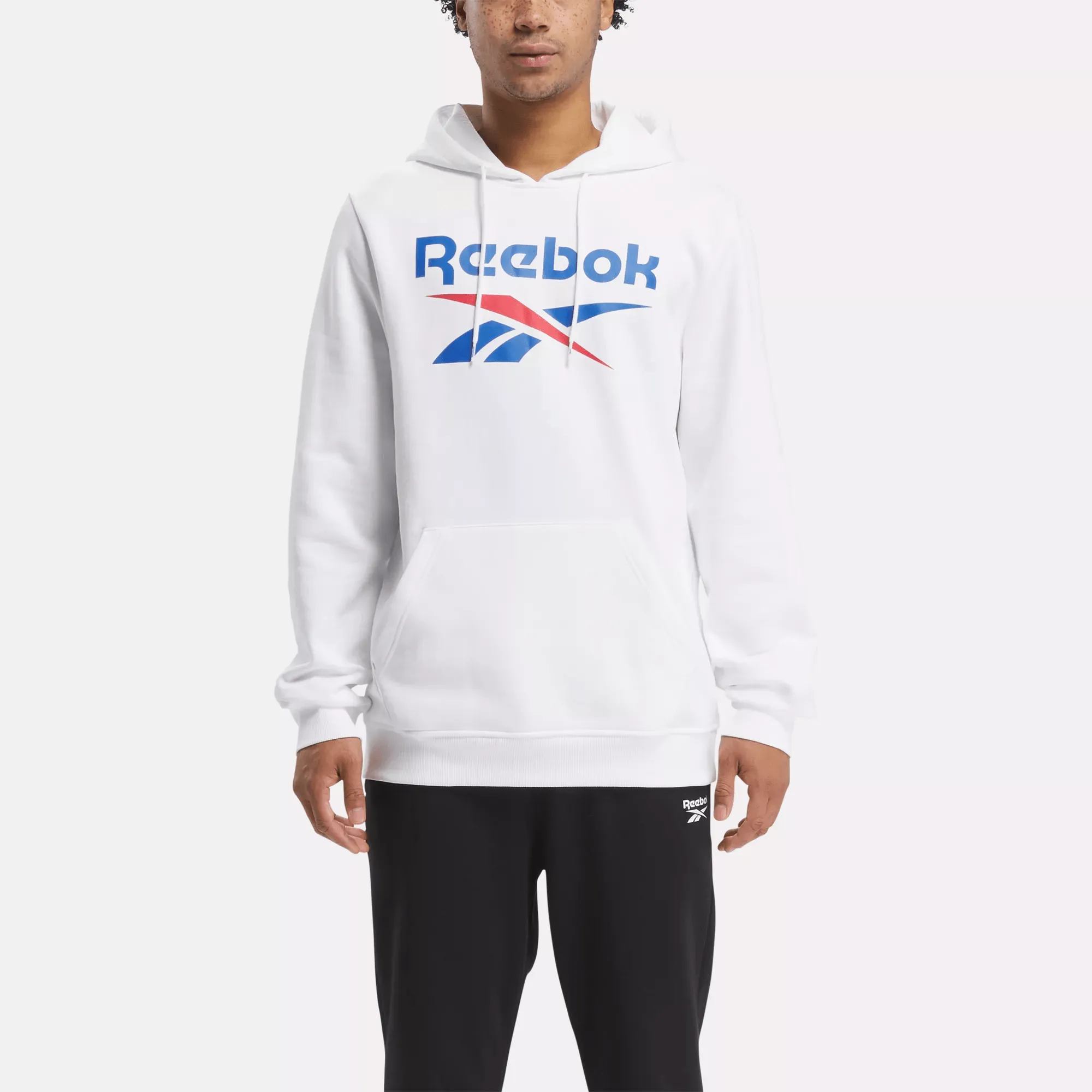 Reebok Bekleidung Herren Reebok Identity Fleece Pullover mit gestapeltem Logo