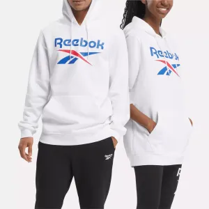 Reebok Bekleidung Herren Reebok Identity Fleece Pullover mit gestapeltem Logo