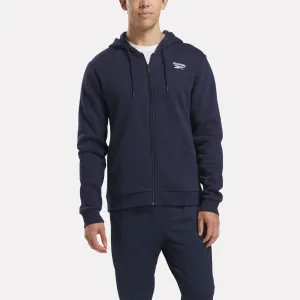Reebok Bekleidung Herren Reebok Identity Fleece Full-Zip Kapuzenpullover mit kleinem Logo