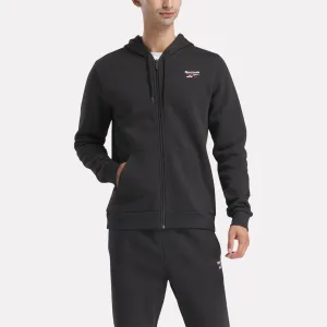 Reebok Bekleidung Herren Reebok Identity Fleece Full-Zip Kapuzenpullover mit kleinem Logo