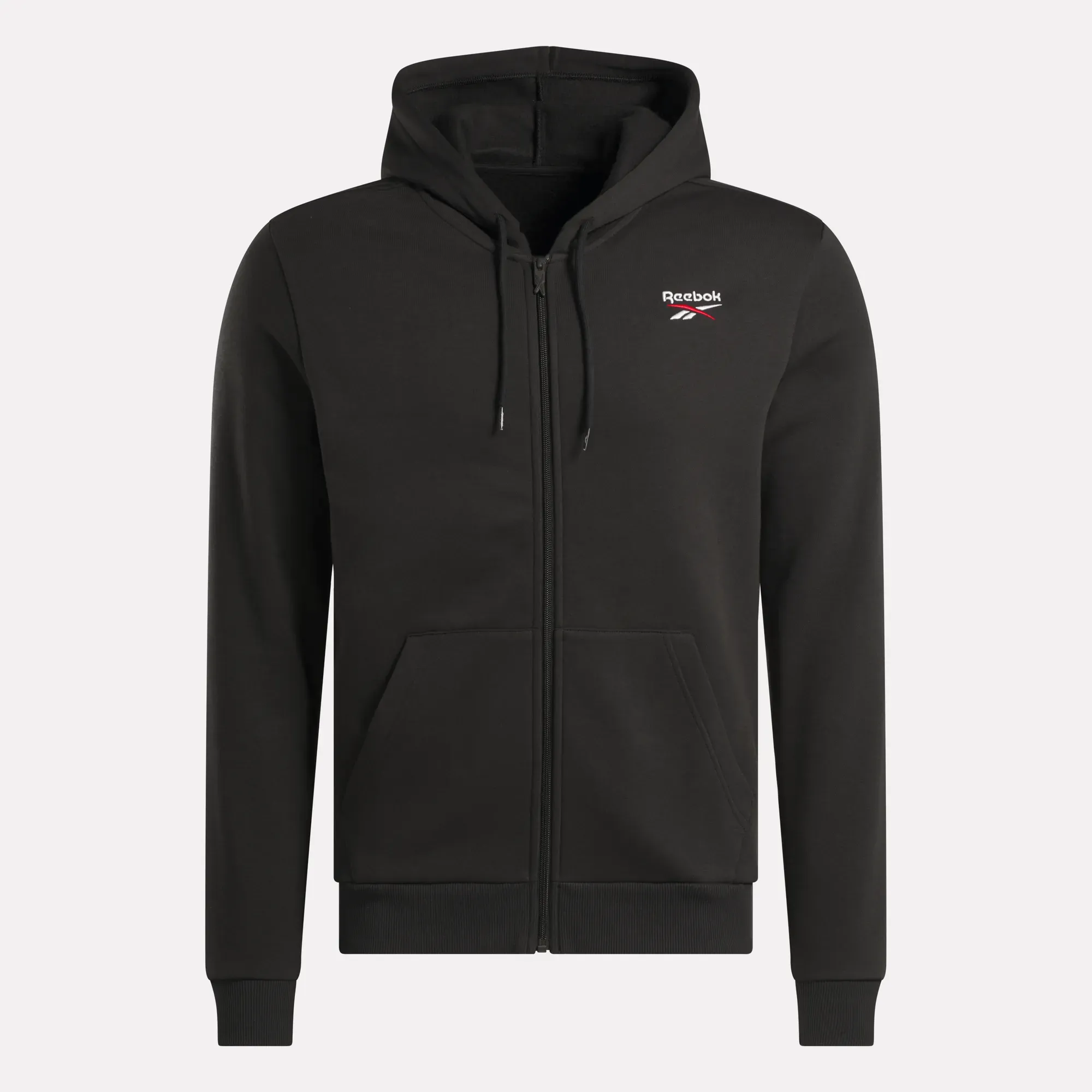 Reebok Bekleidung Herren Reebok Identity Fleece Full-Zip Kapuzenpullover mit kleinem Logo