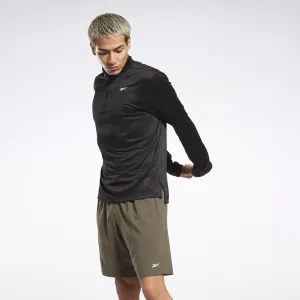 Reebok Herren-Workout-Top mit Viertelreißverschluss