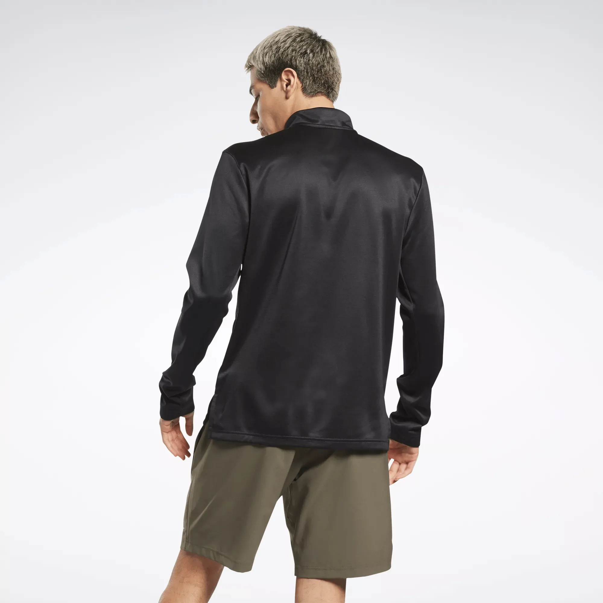 Reebok Herren-Workout-Top mit Viertelreißverschluss