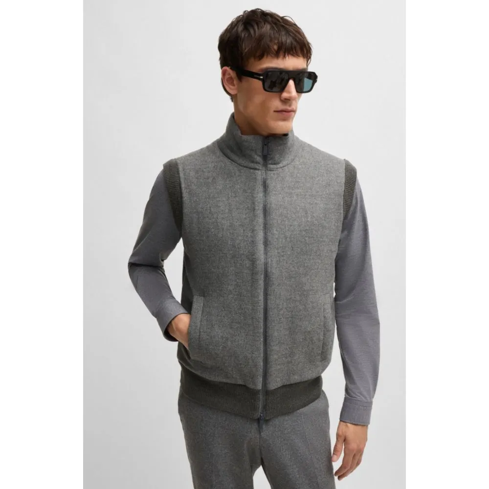 Regular-fit Gilet mit kuscheligem Flanell vorne