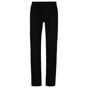 Regular-fit Jeans in schwarz-schwarzem italienischem Denim