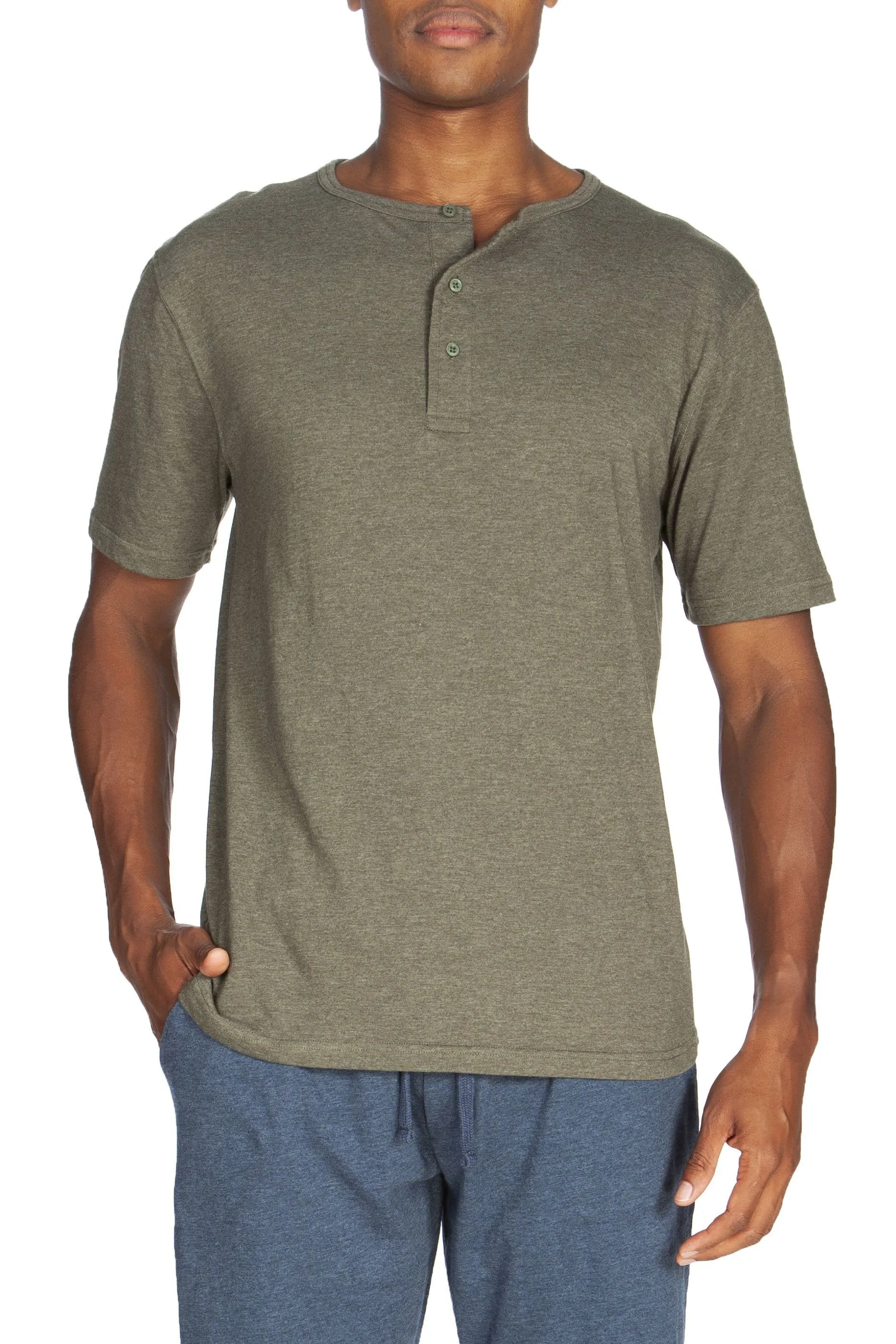 Kurzärmliges Henley-Shirt
