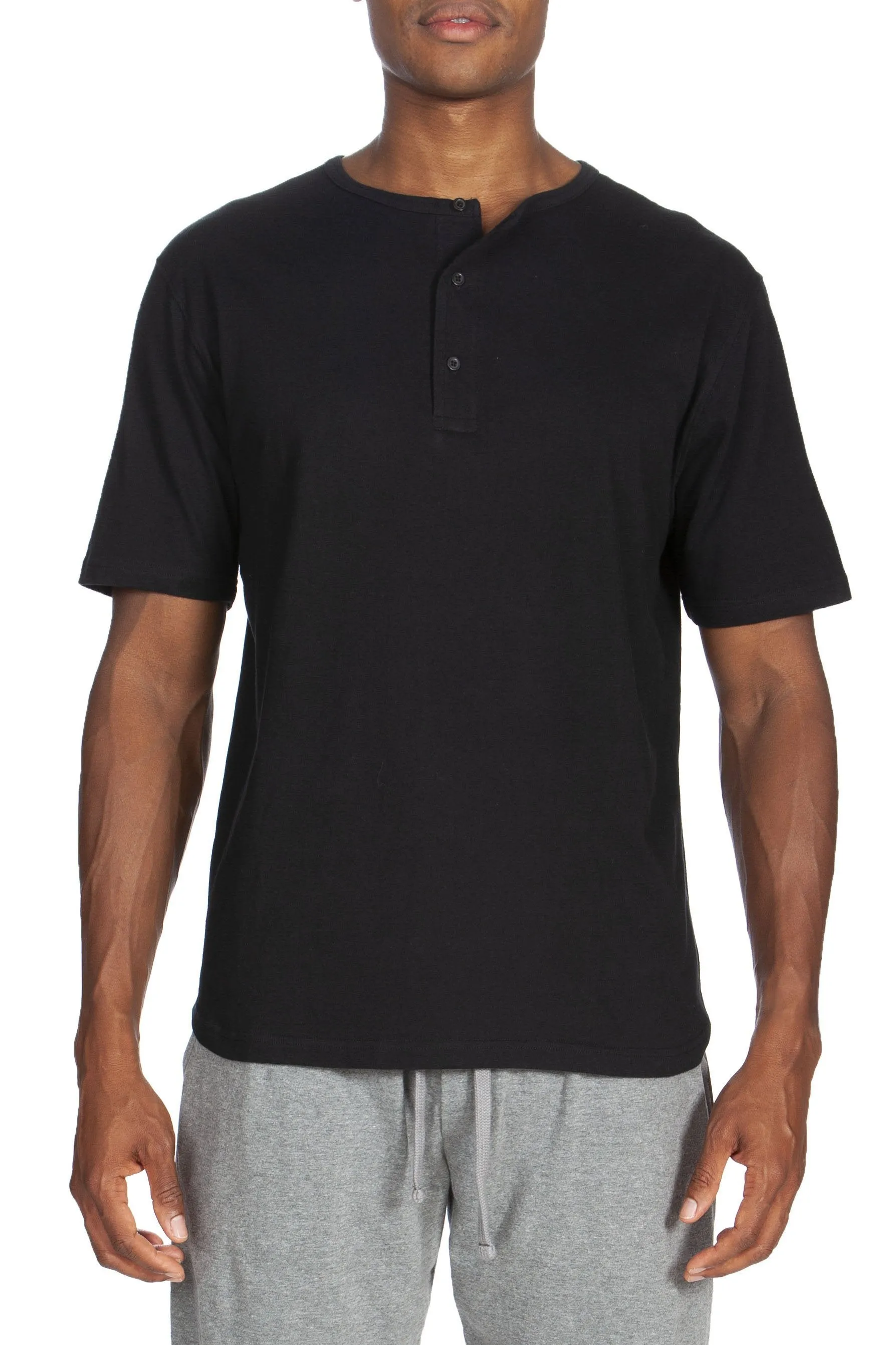 Kurzärmliges Henley-Shirt