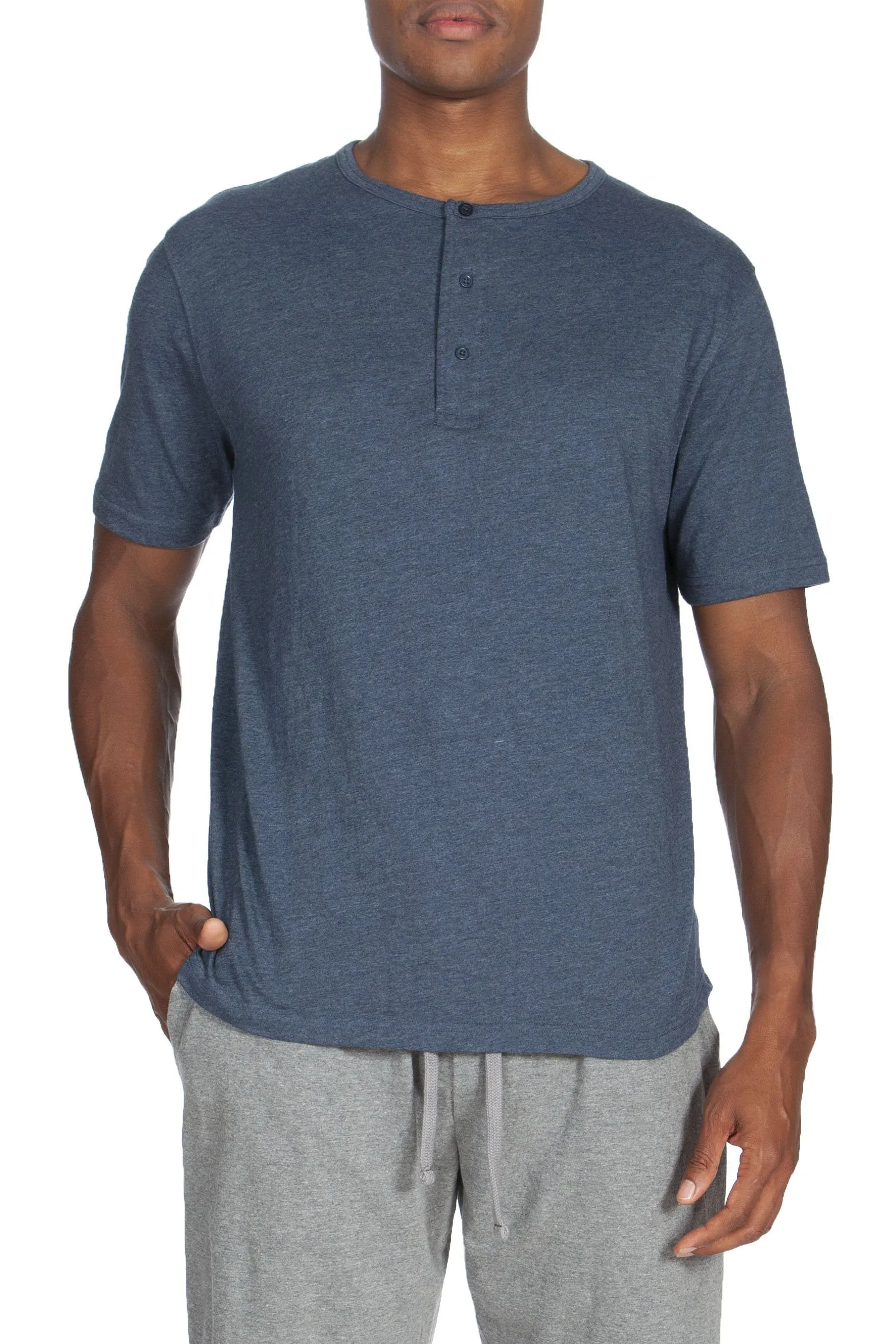 Kurzärmliges Henley-Shirt