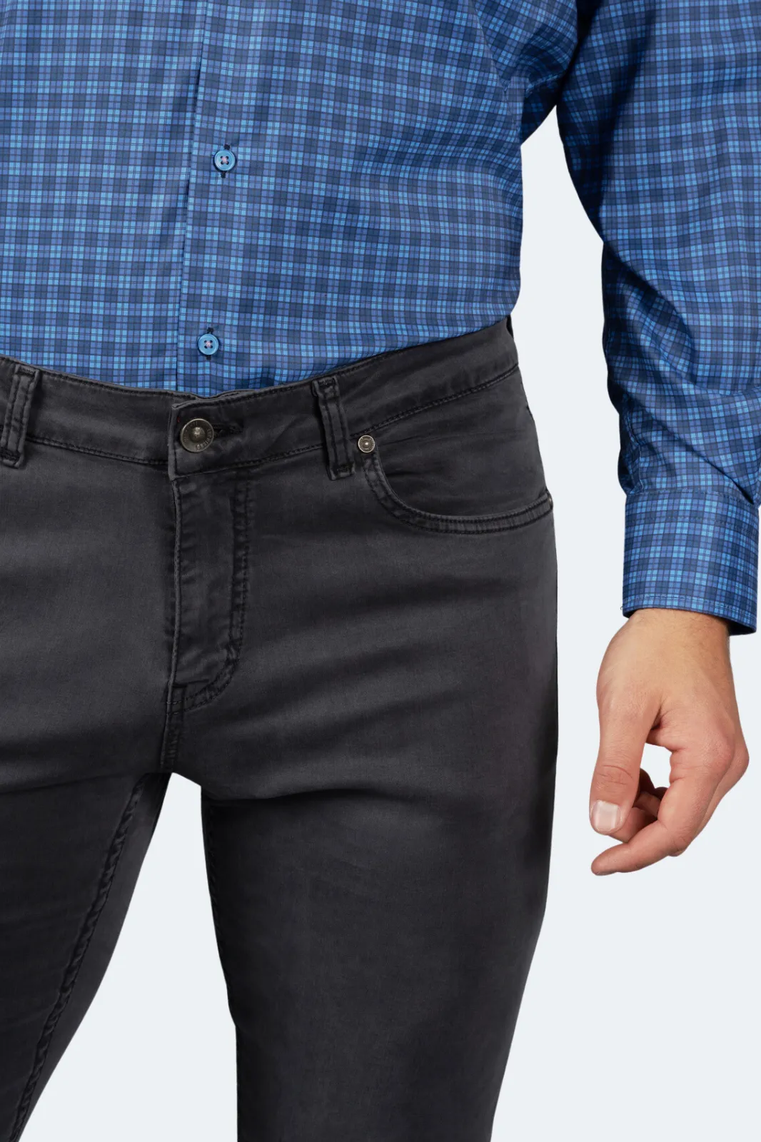 Steingraue Tencel-Hose