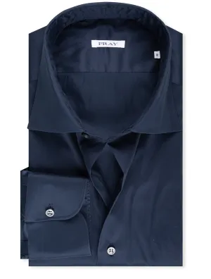 Stretch Casual Hemd Navy