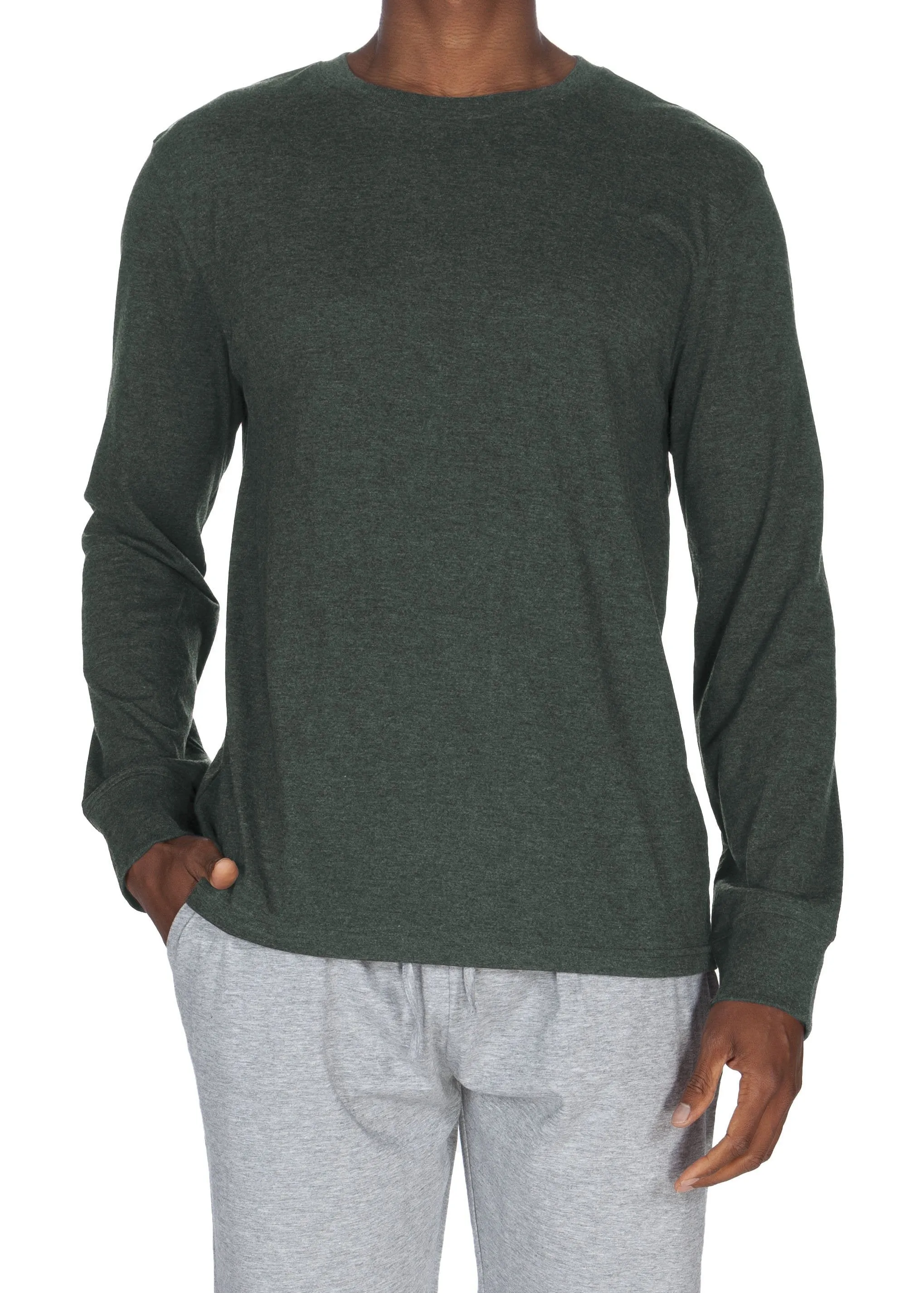 Superweicher Langarm-Rundhals-T-Shirt