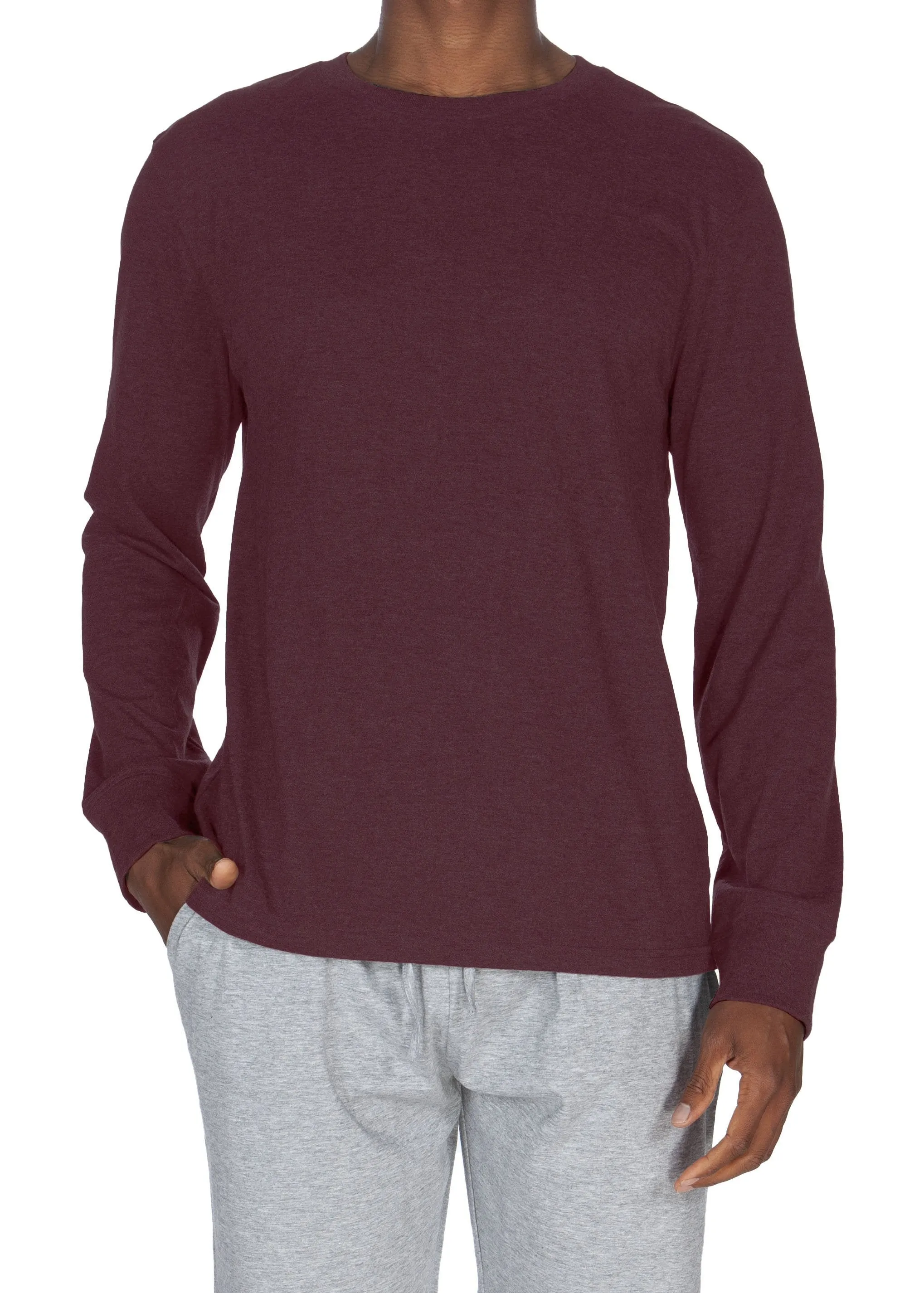 Superweicher Langarm-Rundhals-T-Shirt