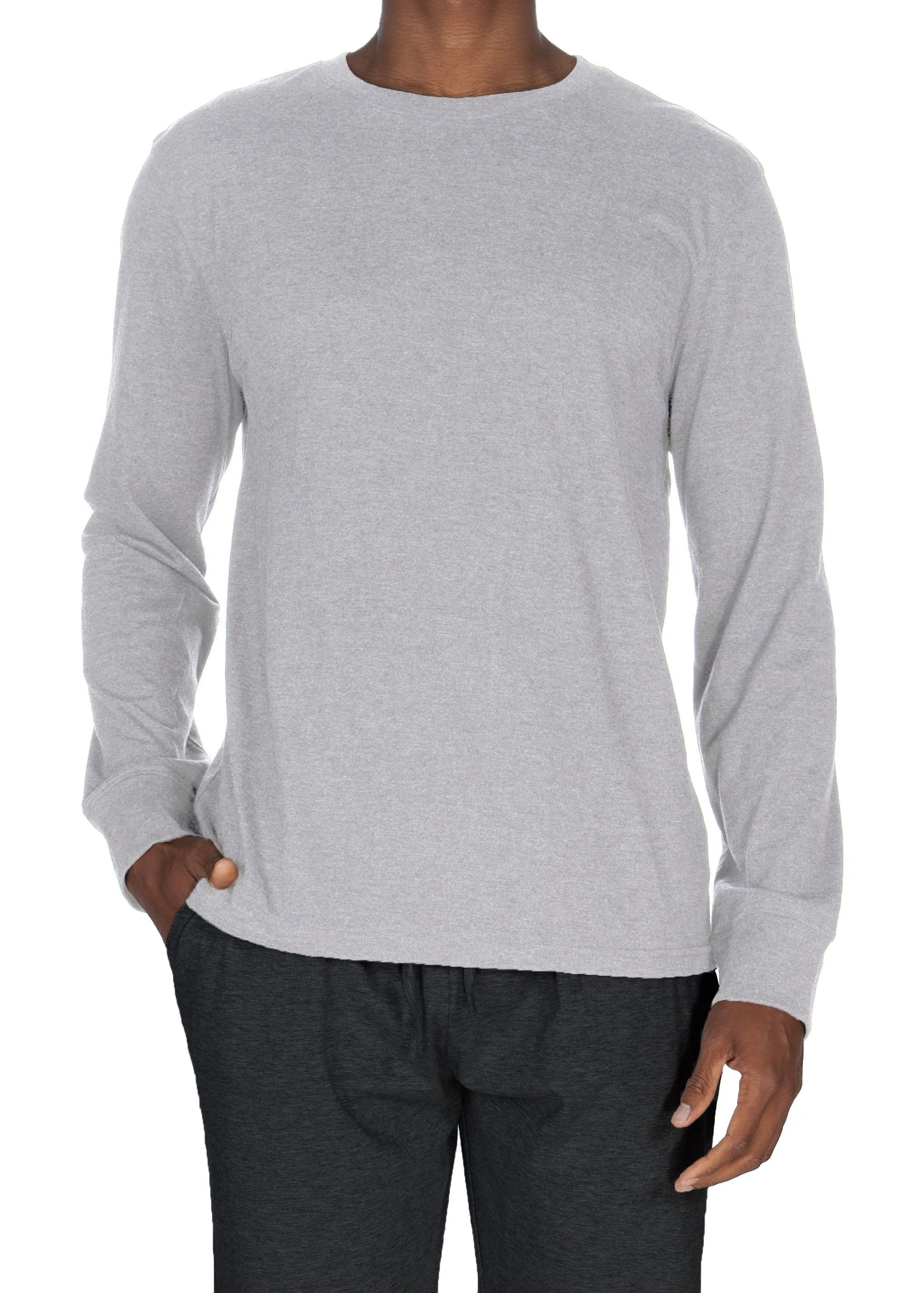 Superweicher Langarm-Rundhals-T-Shirt