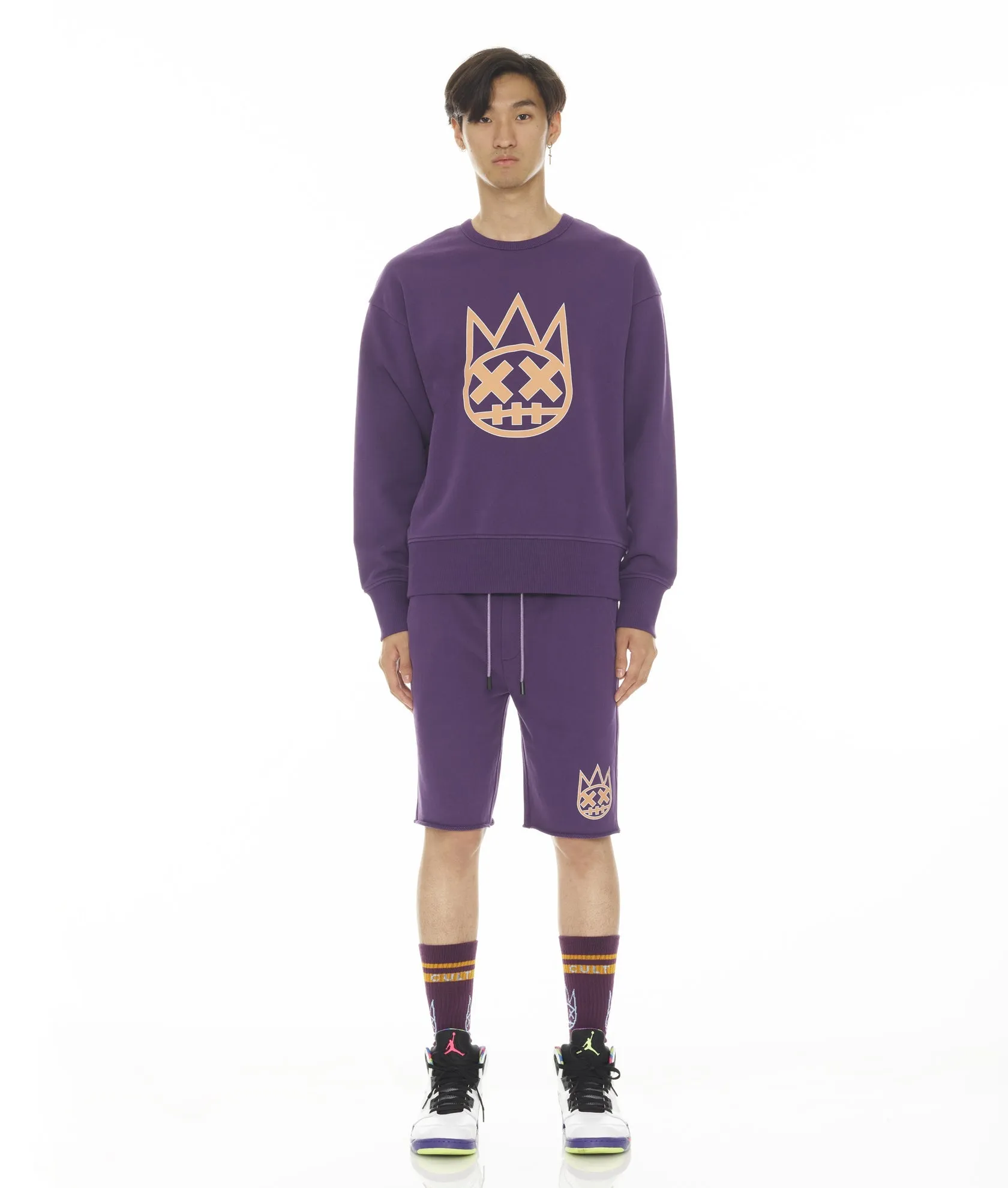SWEATSHORT IN ACAI
