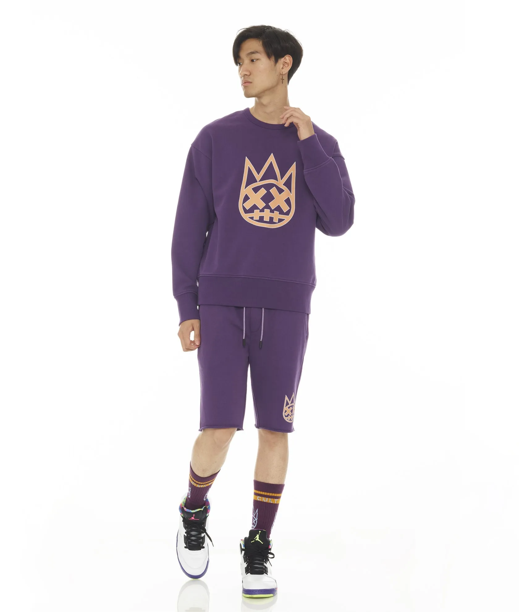 SWEATSHORT IN ACAI