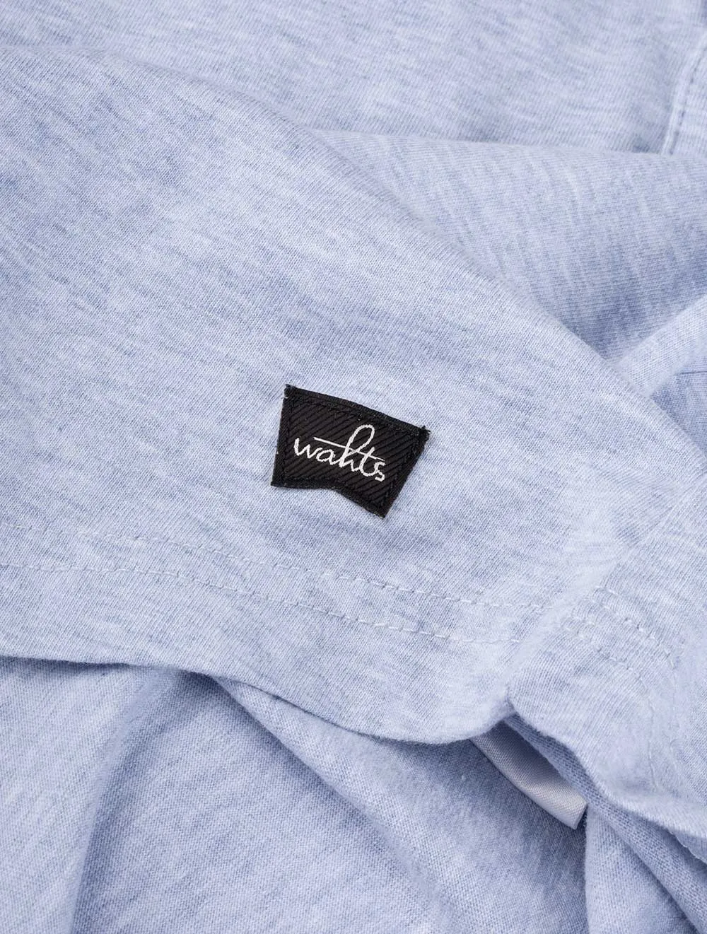 Maßgeschneidertes Jersey-Poloshirt Hellblau Melange