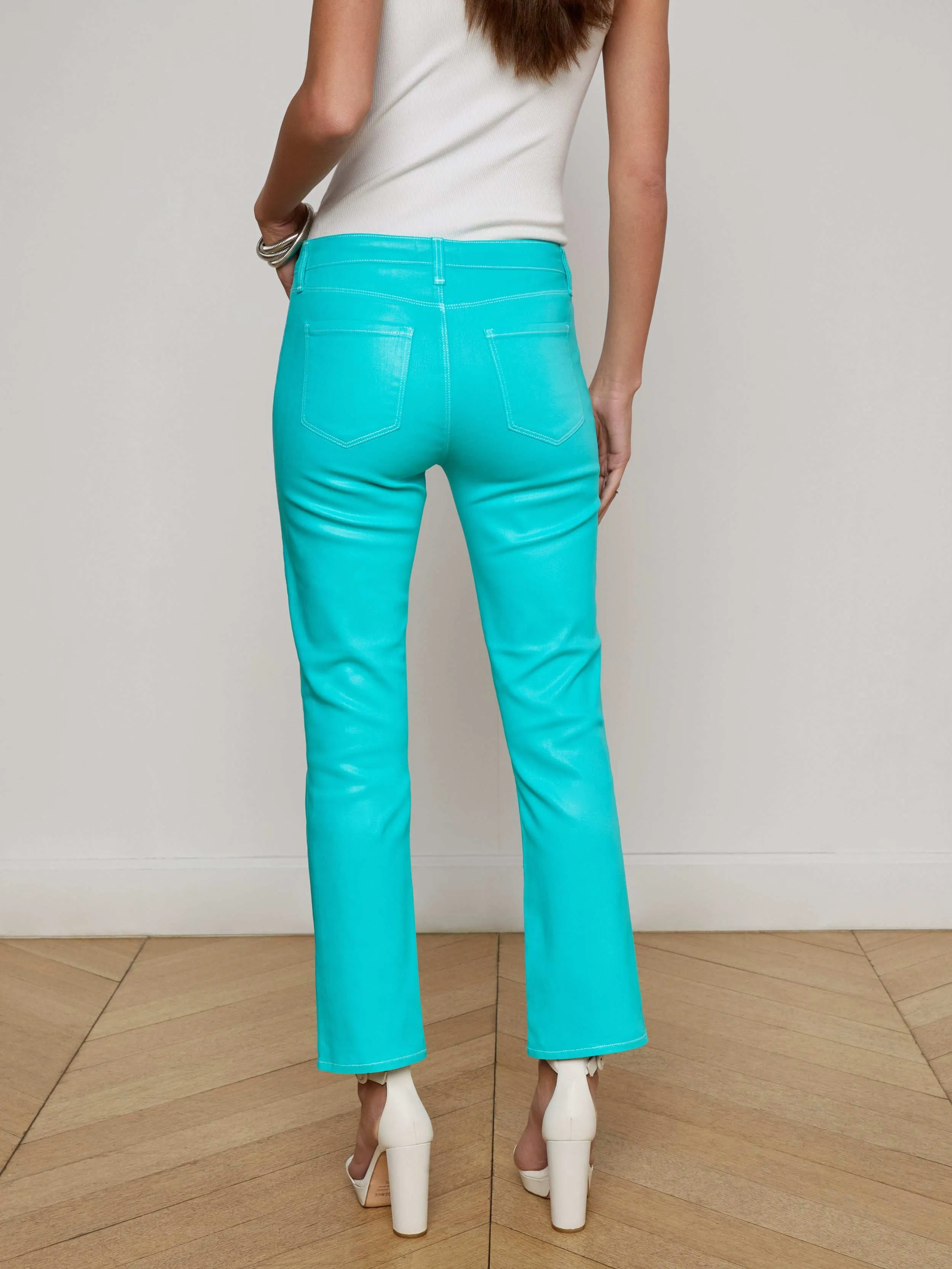 Tati Bootcut-Jeans mit Beschichtung