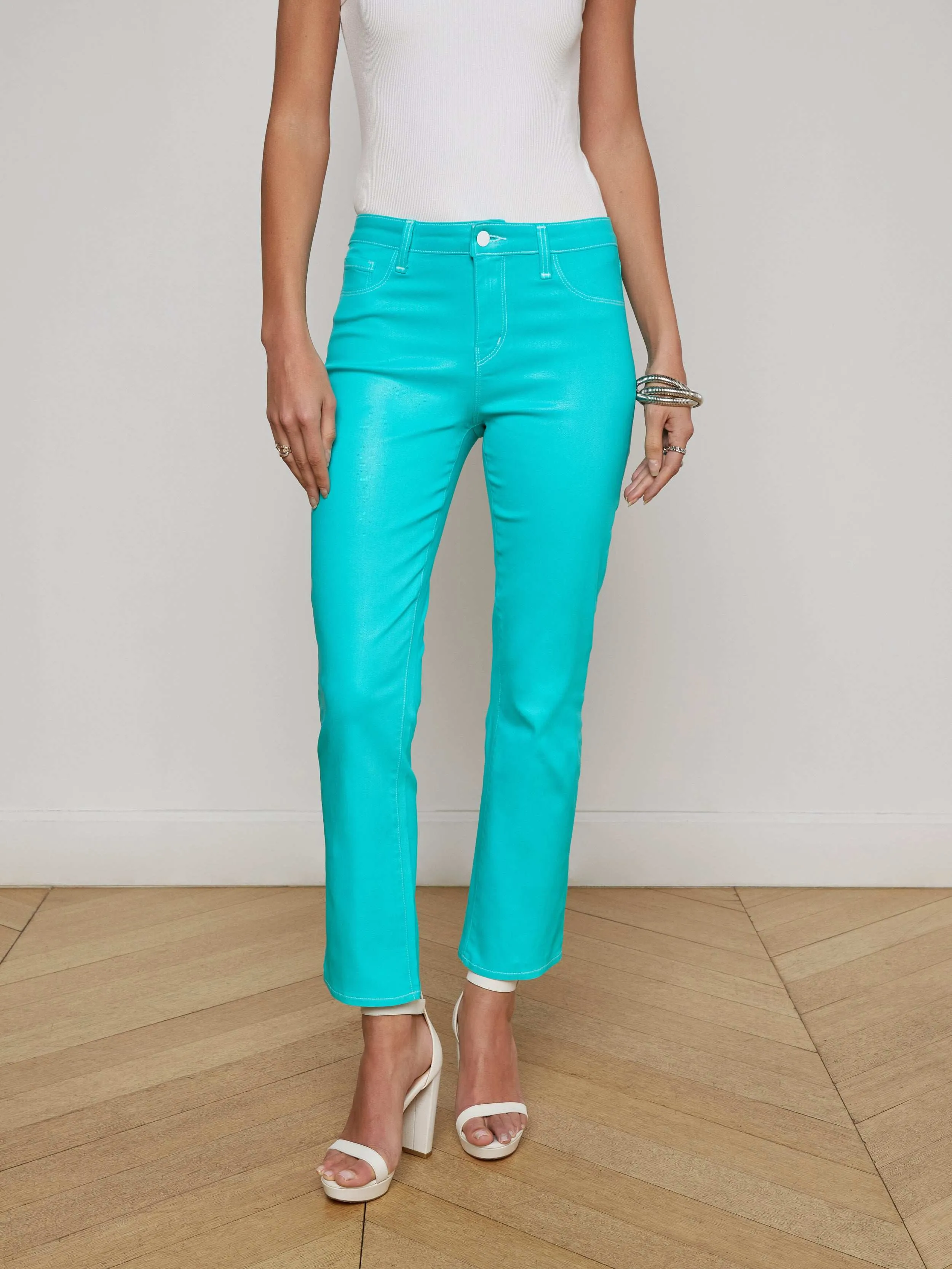 Tati Bootcut-Jeans mit Beschichtung