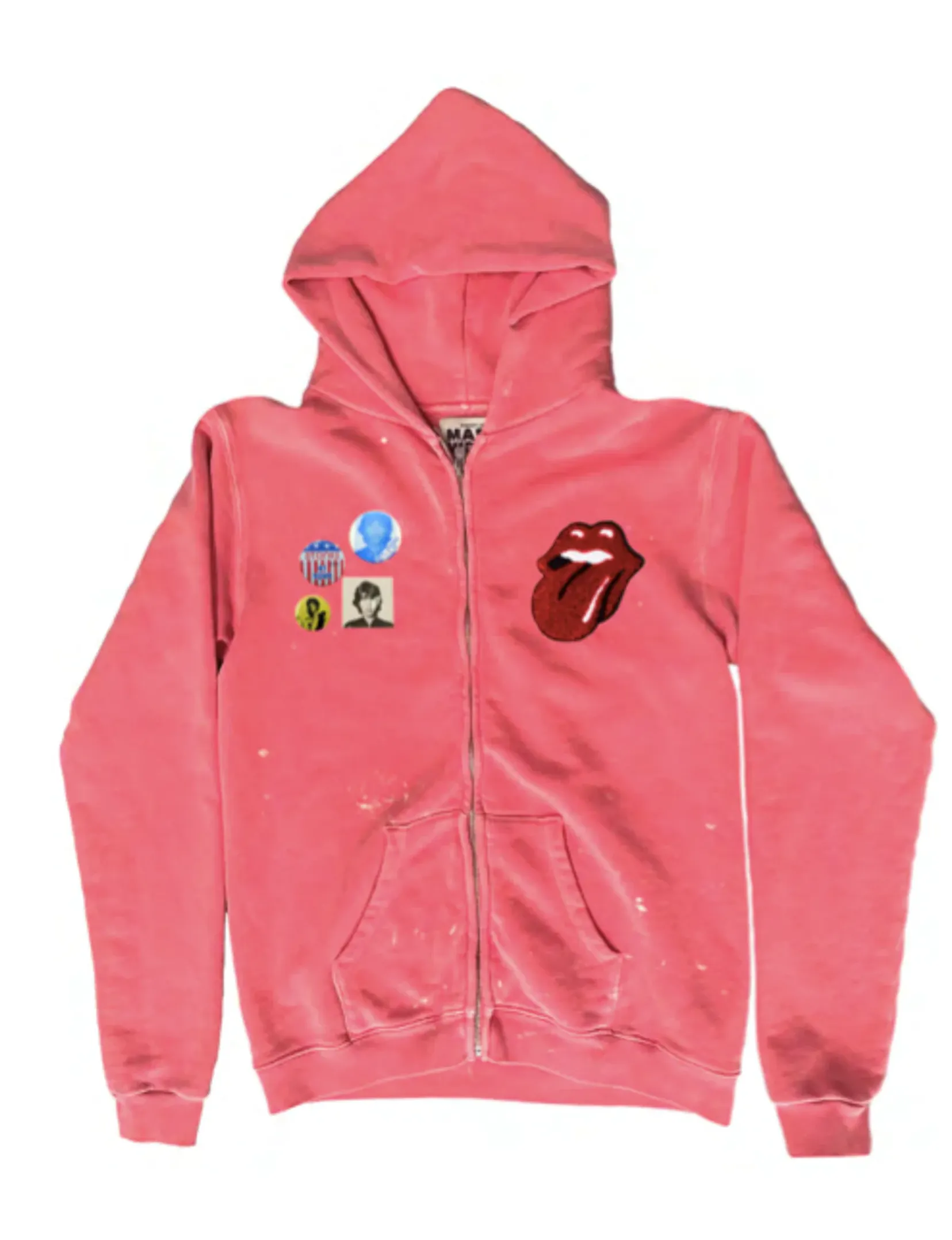 The Rolling Stones Zip Fleece, Cherry Kleidung_madeworn