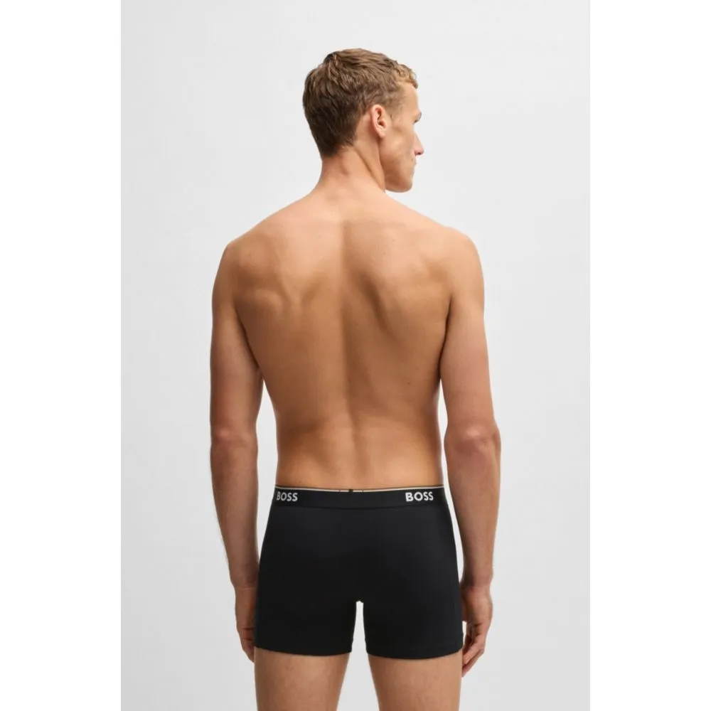 Dreierpack dehnbare Baumwoll-Boxershorts