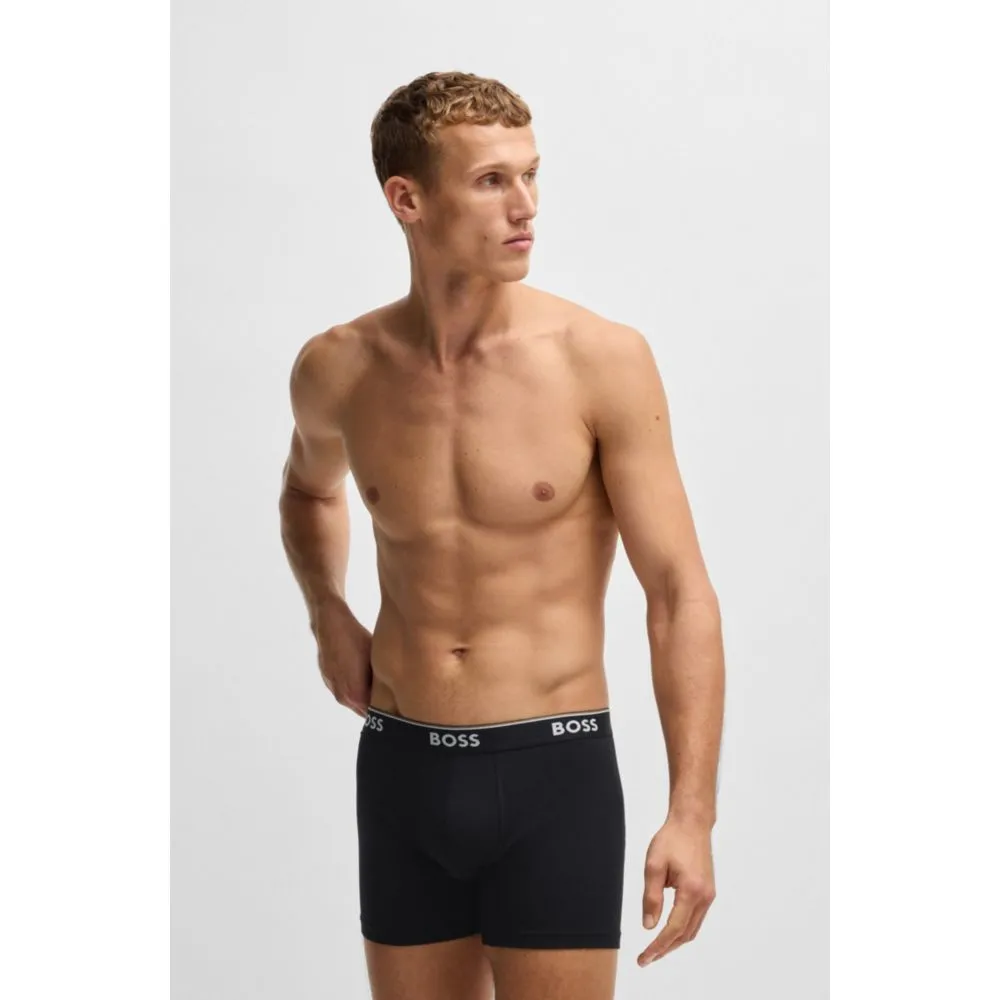 Dreierpack dehnbare Baumwoll-Boxershorts