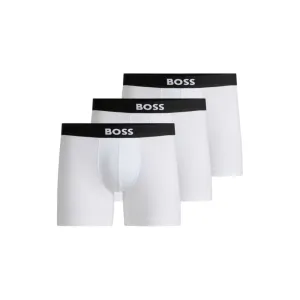 Zweierpack dehnbare Baumwoll-Boxershorts mit Logo-Bund