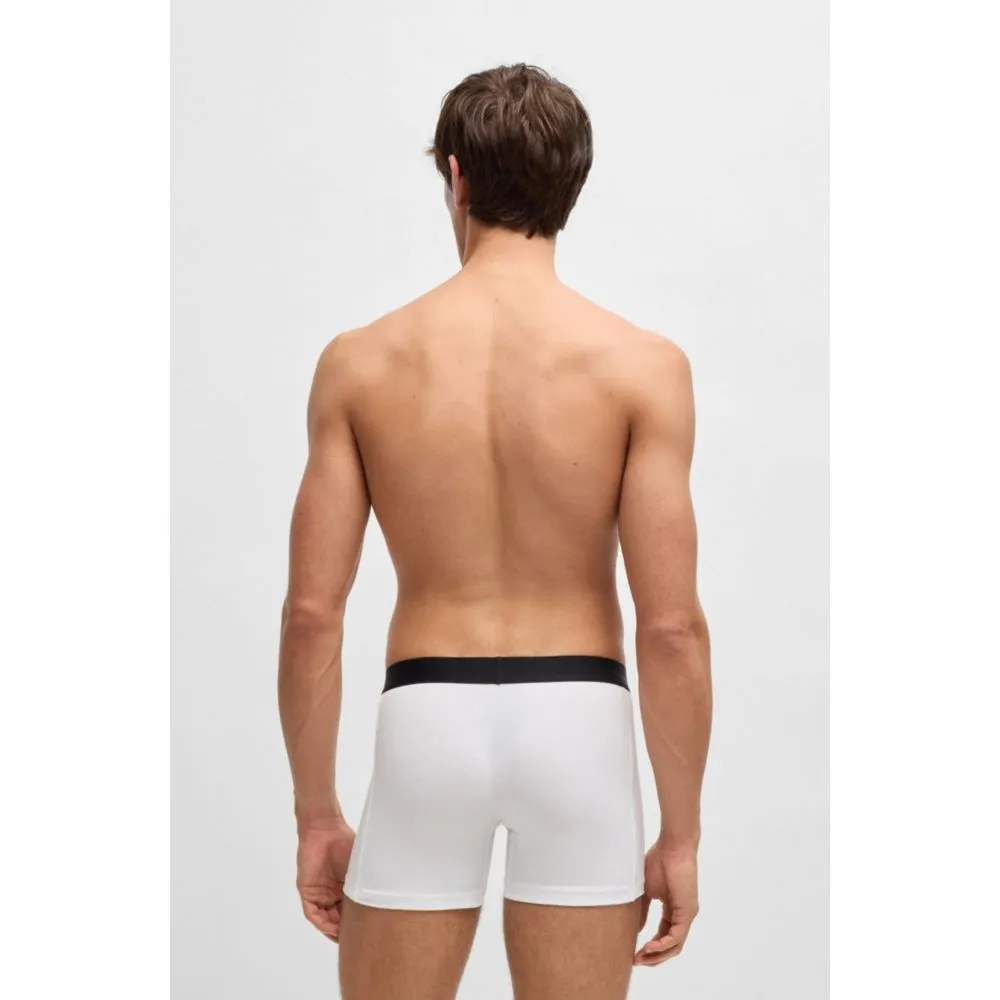 Zweierpack dehnbare Baumwoll-Boxershorts mit Logo-Bund