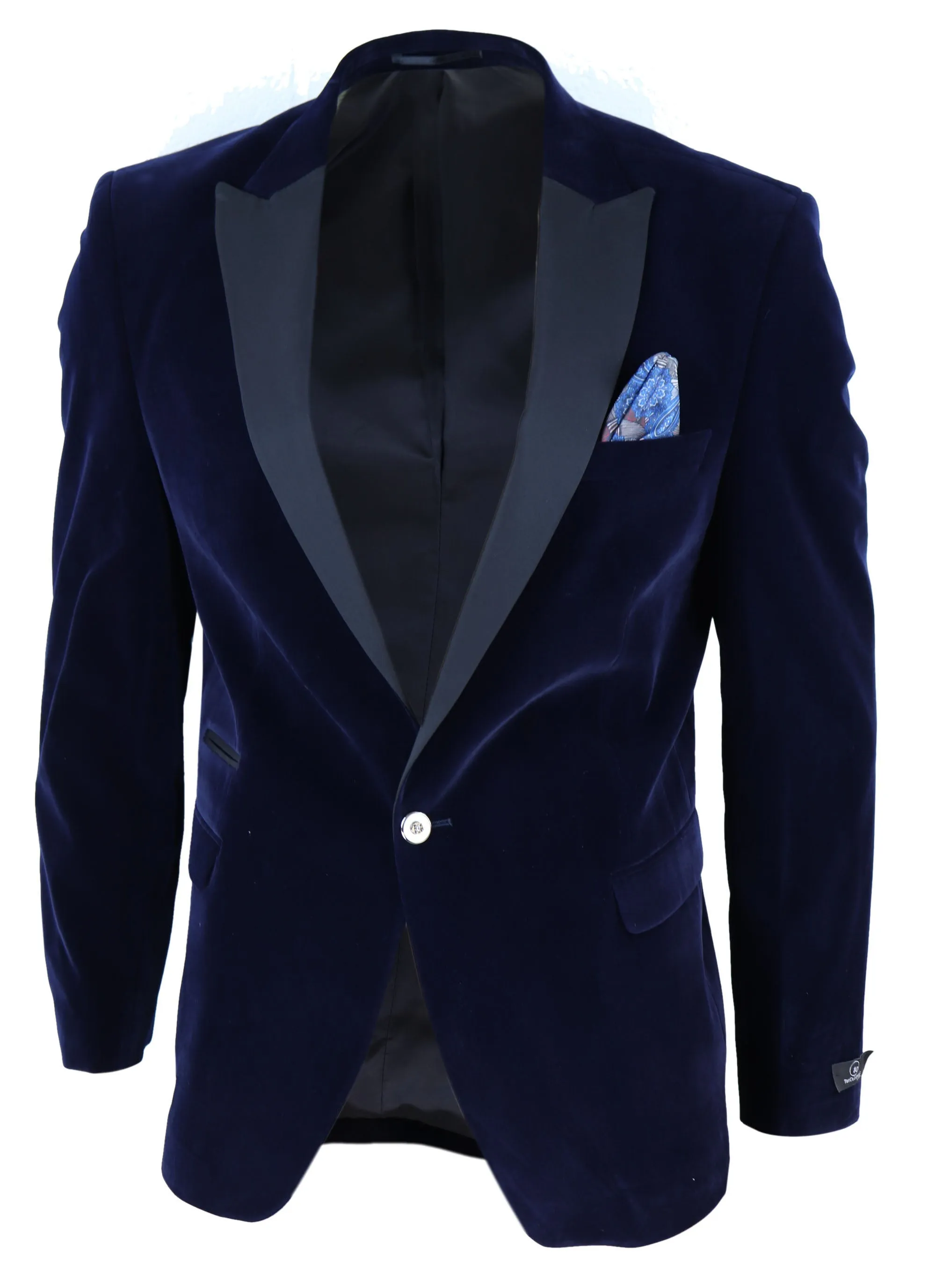 Samt 1-Knopf Jackett Smoking Blazer