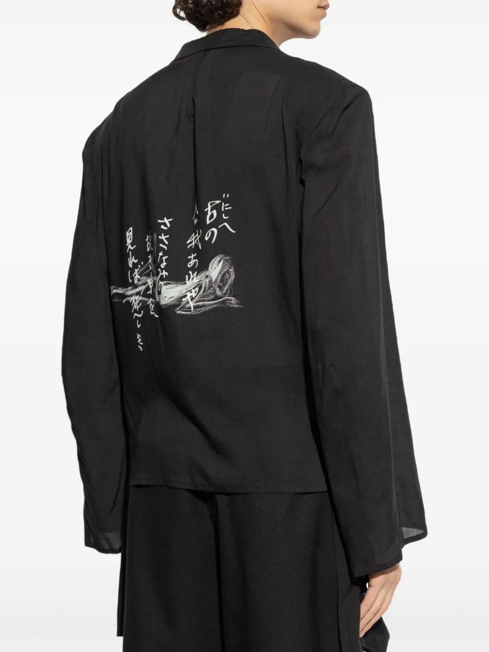 YOHJI YAMAMOTO POUR HOMME - Herren Nachricht bedruckte Jacke Kleidung_yohji-yamamoto