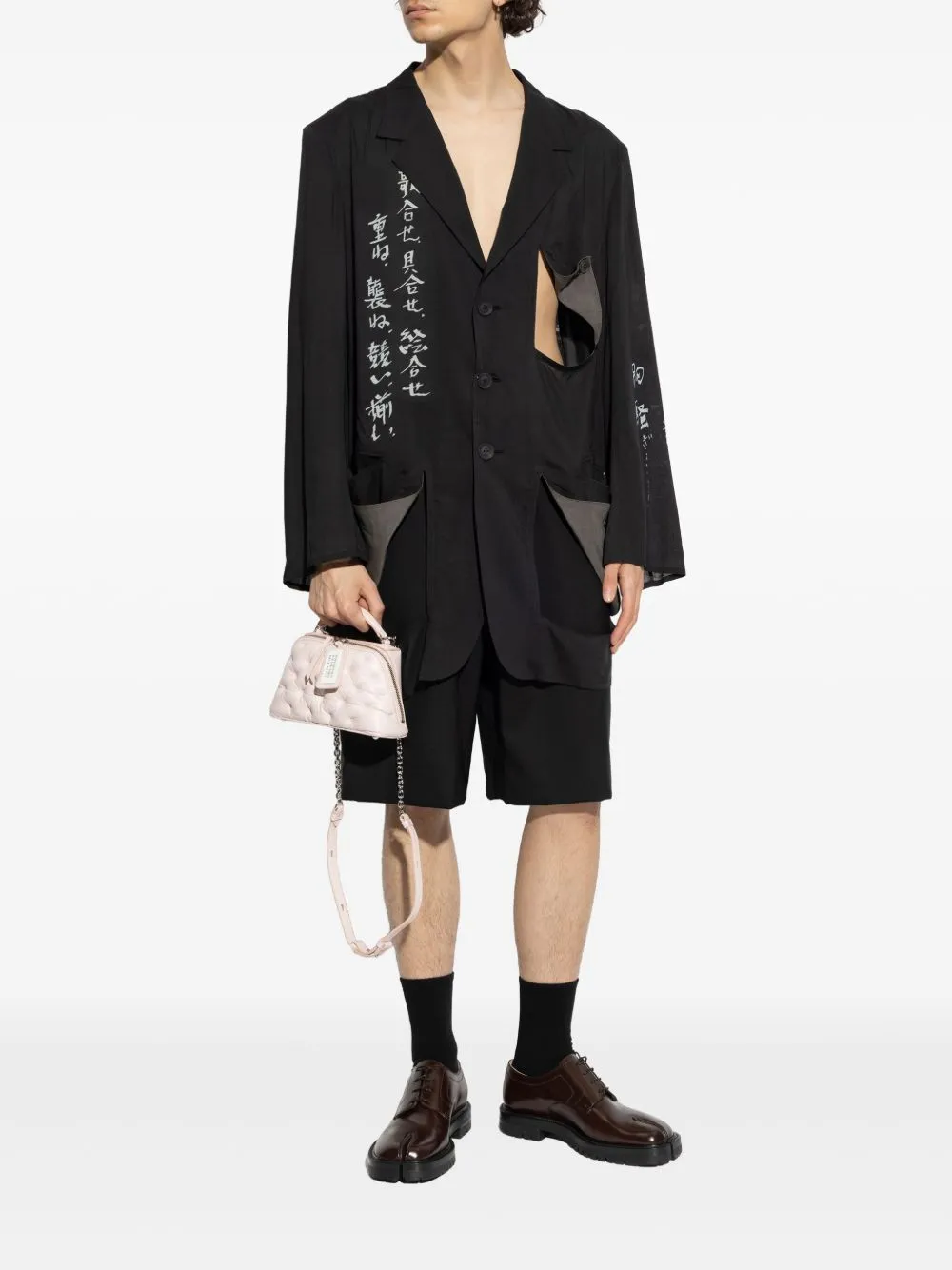 YOHJI YAMAMOTO POUR HOMME - Herren Nachricht bedruckte Jacke Kleidung_yohji-yamamoto