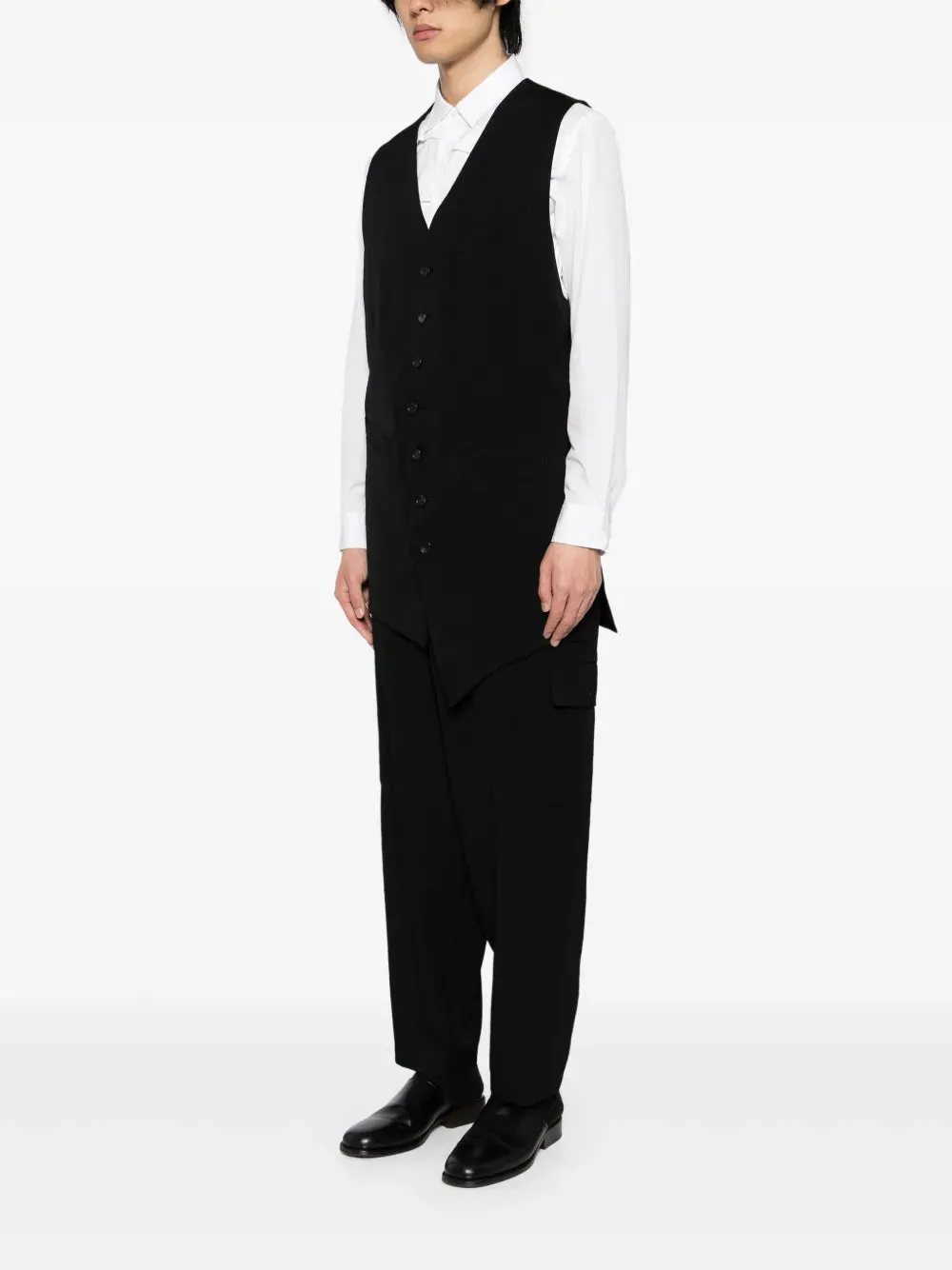 YOHJI YAMAMOTO POUR HOMME - Herren Multifunktions-Weste mit asymmetrischen Taschen_yohji-yamamoto
