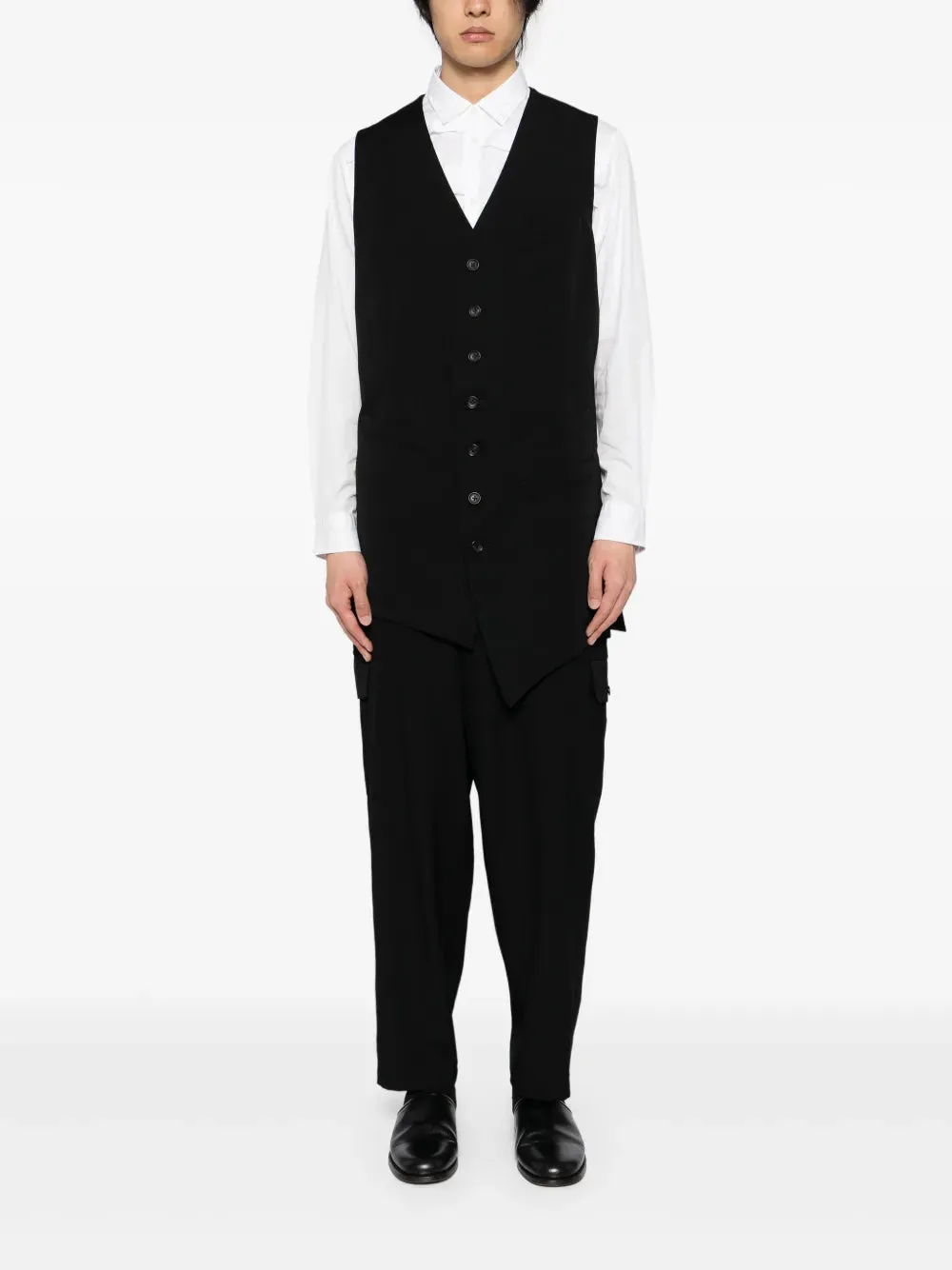 YOHJI YAMAMOTO POUR HOMME - Herren Multifunktions-Weste mit asymmetrischen Taschen_yohji-yamamoto