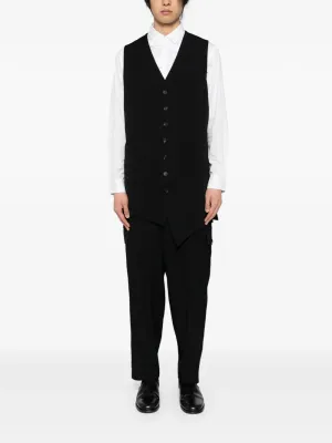 YOHJI YAMAMOTO POUR HOMME - Herren Multifunktions-Weste mit asymmetrischen Taschen_yohji-yamamoto