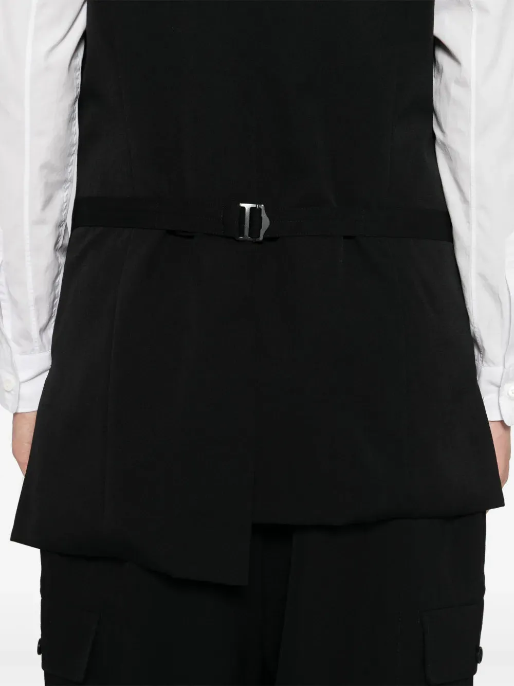 YOHJI YAMAMOTO POUR HOMME - Herren Multifunktions-Weste mit asymmetrischen Taschen_yohji-yamamoto