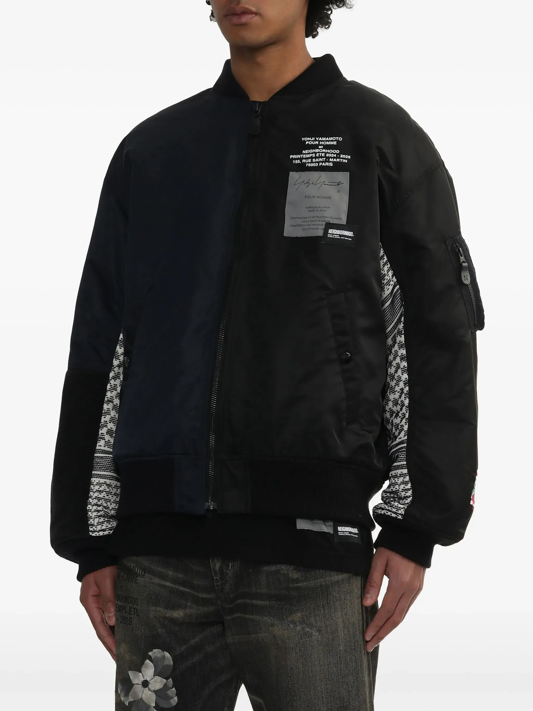 YOHJI YAMAMOTO POUR HOMME - Herren Nachbarschaft MA-1 Jacke Bekleidung_yohji-yamamoto