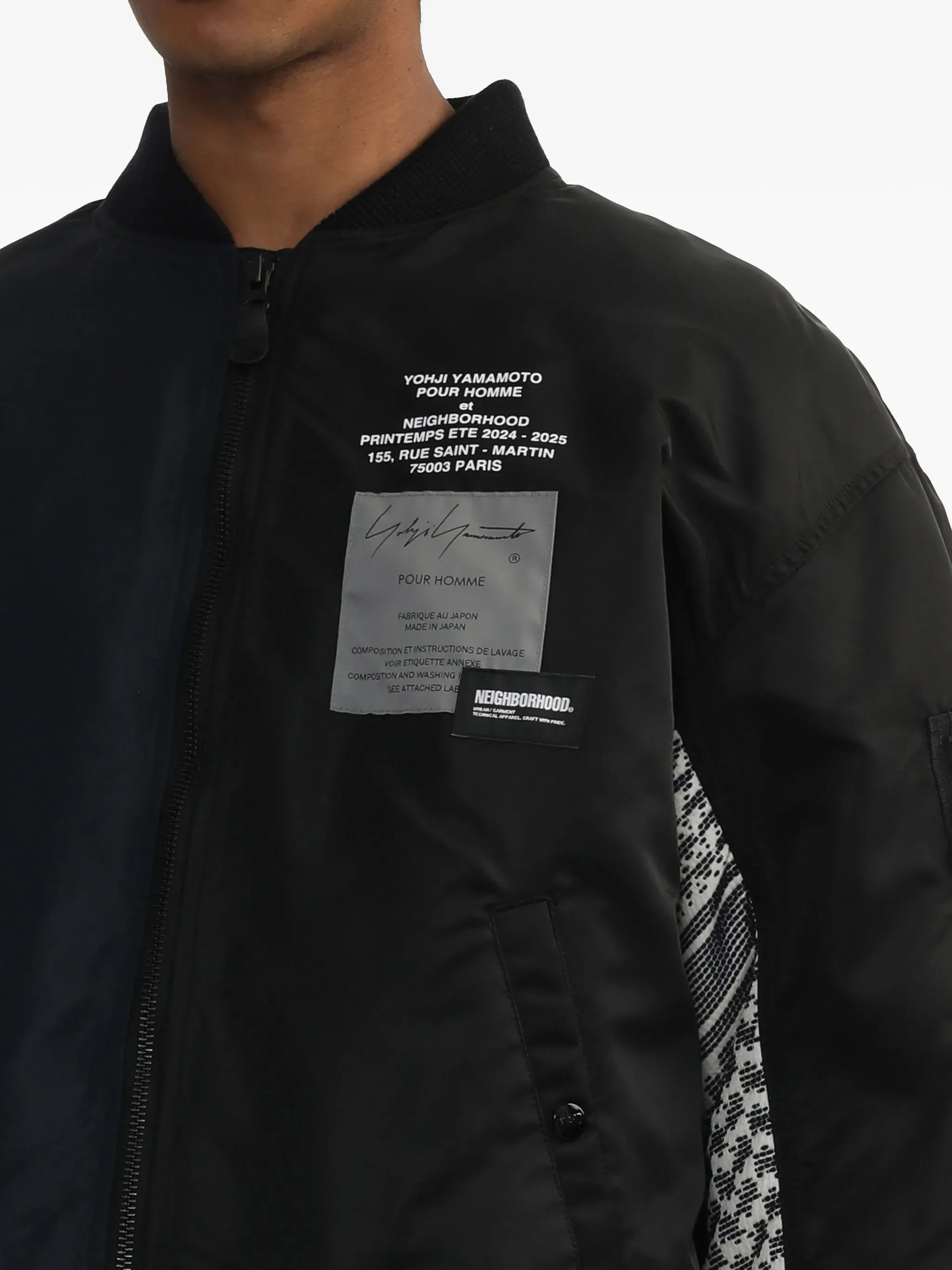 YOHJI YAMAMOTO POUR HOMME - Herren Nachbarschaft MA-1 Jacke Bekleidung_yohji-yamamoto