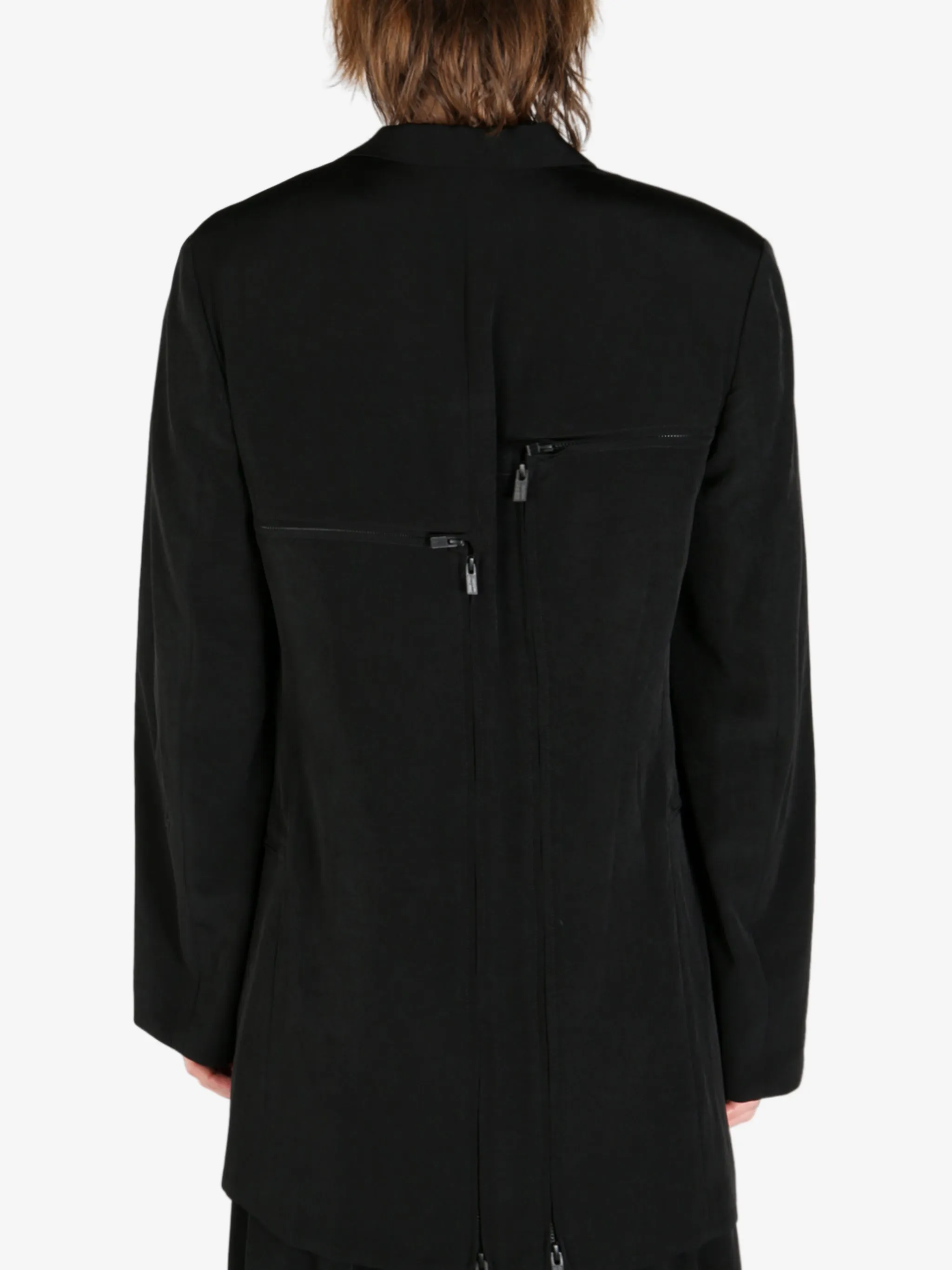 YOHJI YAMAMOTO POUR HOMME - Herren-Jacke mit Reißverschluss-Detail_yohji-yamamoto