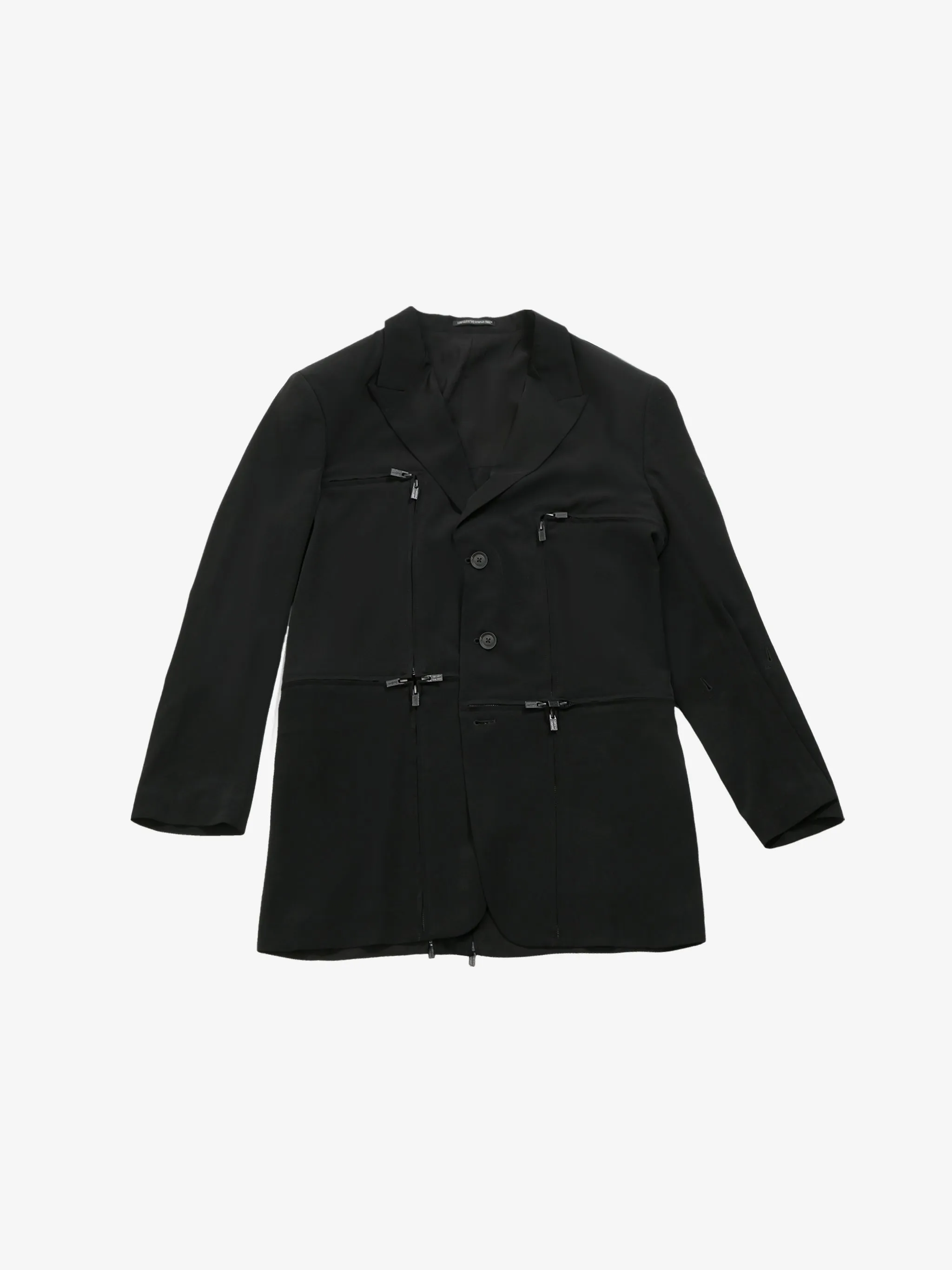 YOHJI YAMAMOTO POUR HOMME - Herren-Jacke mit Reißverschluss-Detail_yohji-yamamoto